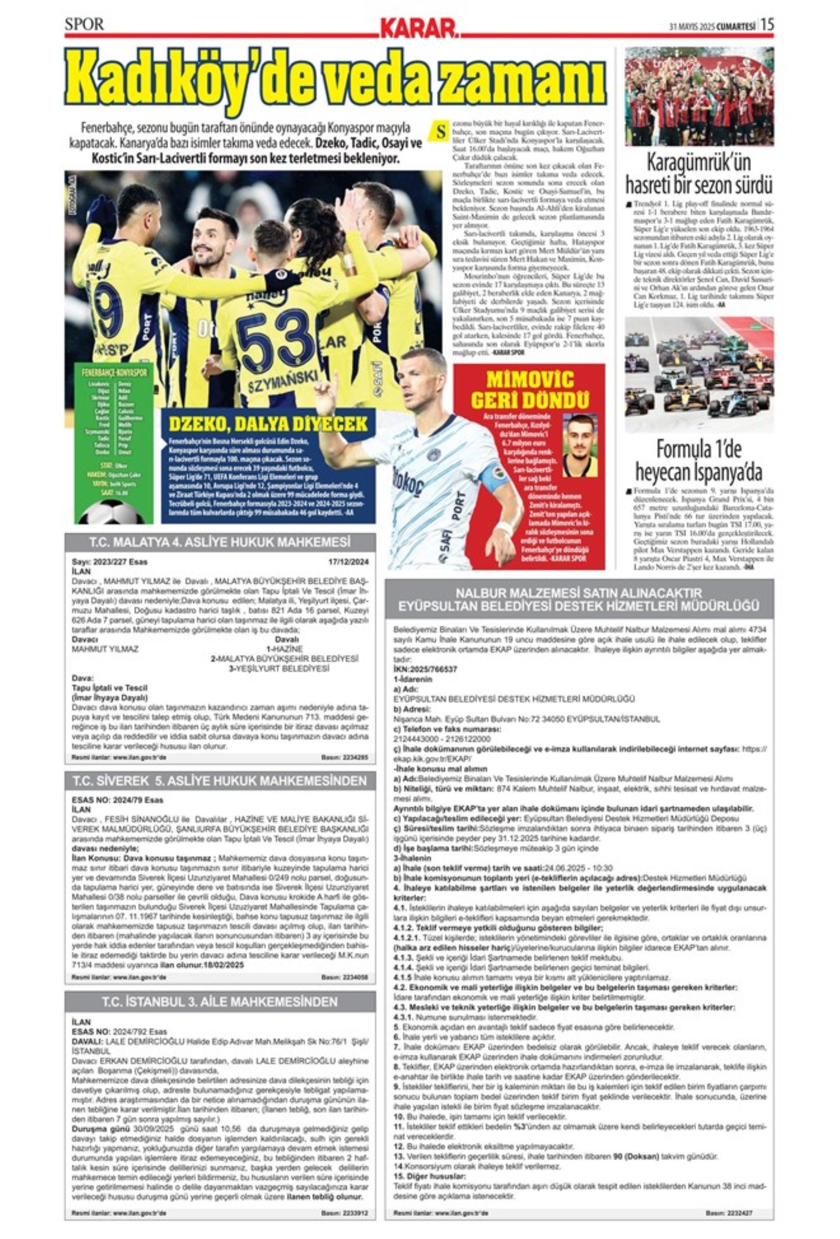 Sporda günün manşetleri... Fenerbahçe'de görülmemiş operasyon: Yıldırım için imza