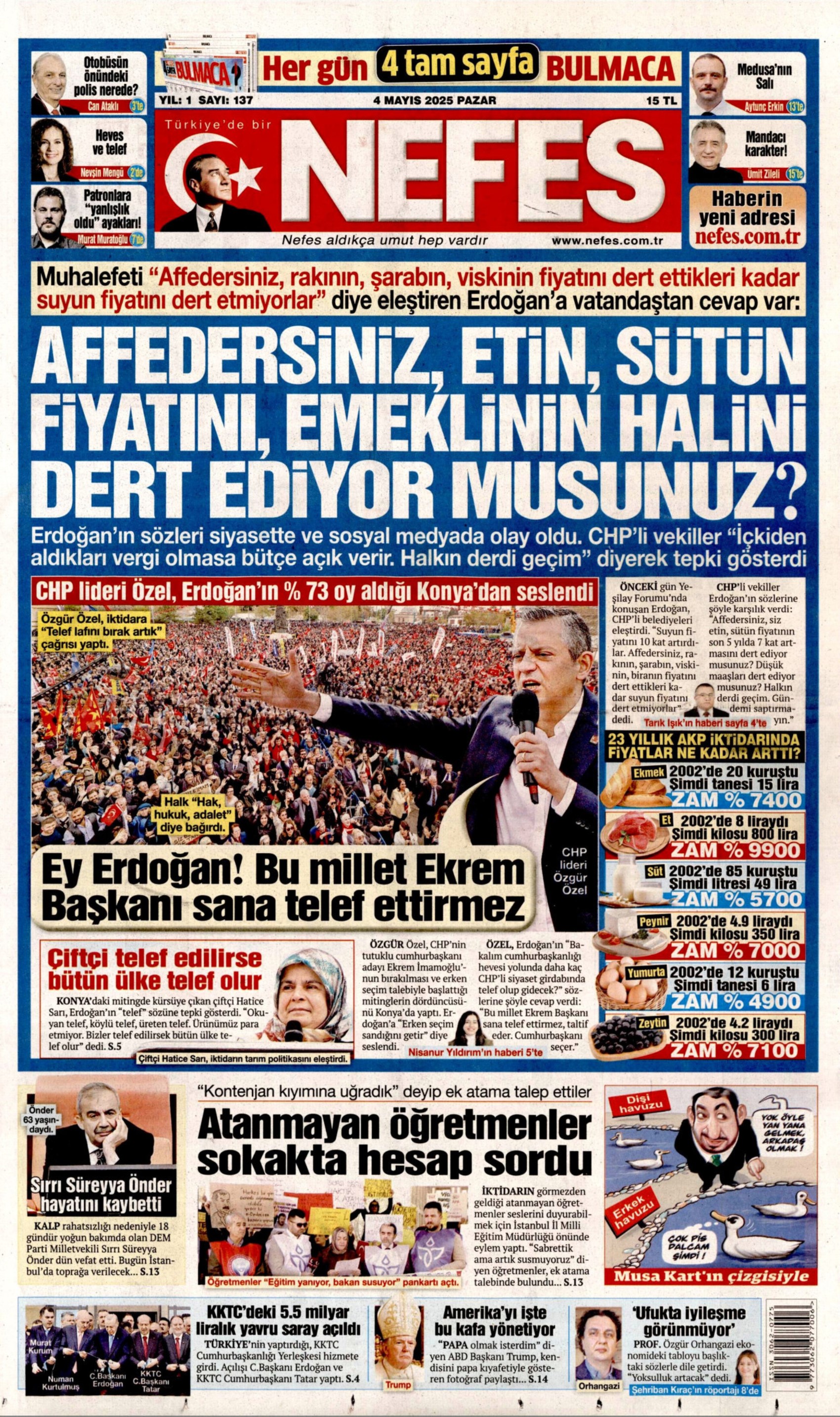 4 Mayıs 2025 gazete manşetleri: Sırrı Süreyya Önder hayatını kaybetti, gazeteler nasıl gördü?