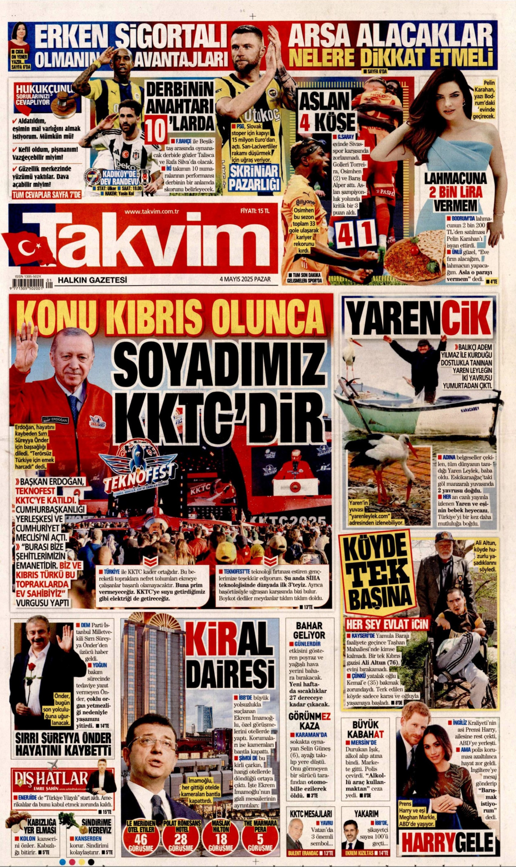 4 Mayıs 2025 gazete manşetleri: Sırrı Süreyya Önder hayatını kaybetti, gazeteler nasıl gördü?
