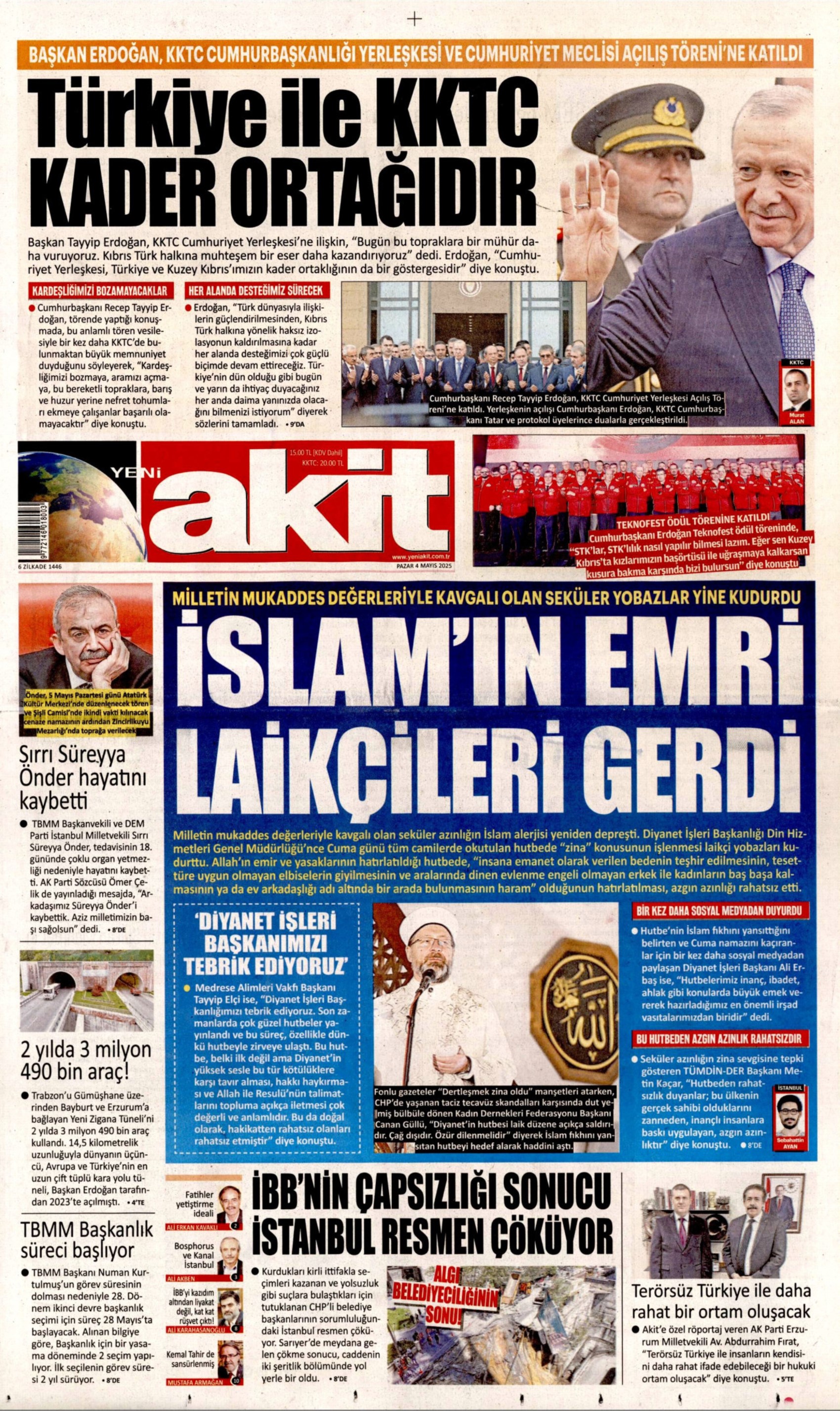 4 Mayıs 2025 gazete manşetleri: Sırrı Süreyya Önder hayatını kaybetti, gazeteler nasıl gördü?