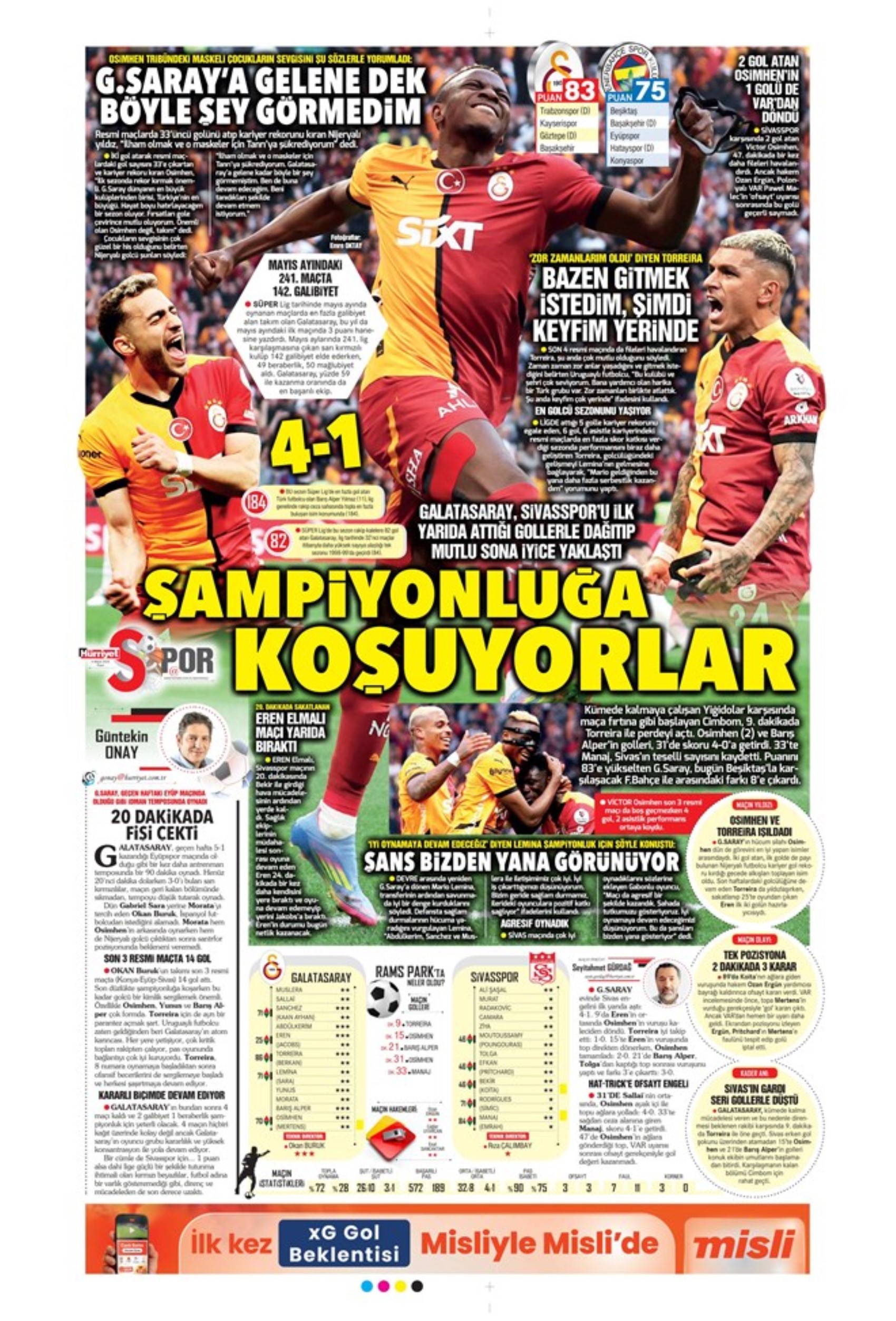 Galatasaray 5. yıldıza koşuyor... Rekor adam Osimhen: Kadıköy'de son dans