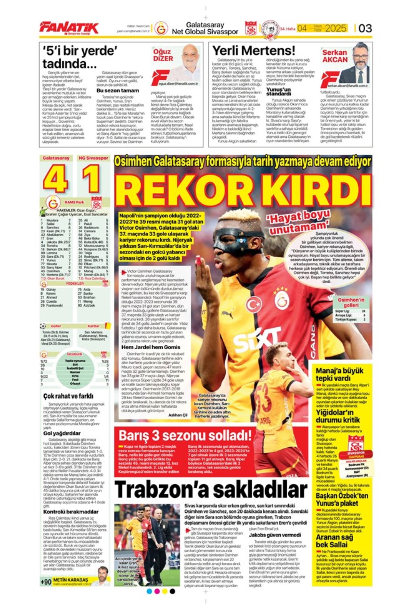 Galatasaray 5. yıldıza koşuyor... Rekor adam Osimhen: Kadıköy'de son dans