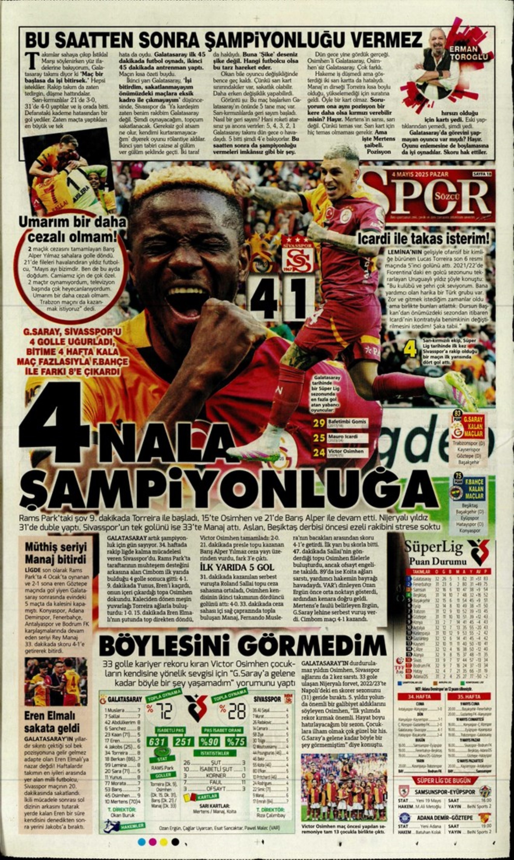 Galatasaray 5. yıldıza koşuyor... Rekor adam Osimhen: Kadıköy'de son dans
