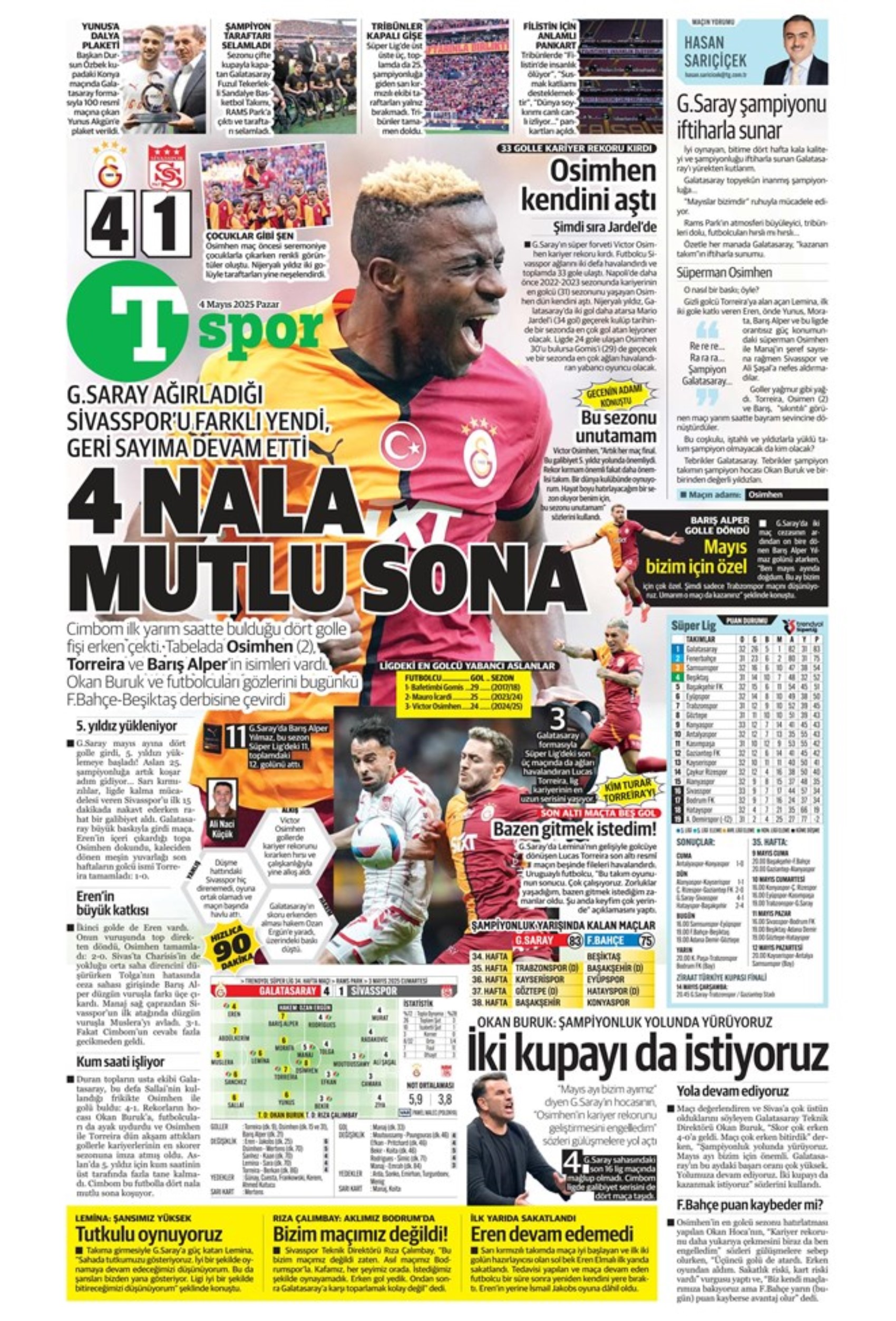 Galatasaray 5. yıldıza koşuyor... Rekor adam Osimhen: Kadıköy'de son dans