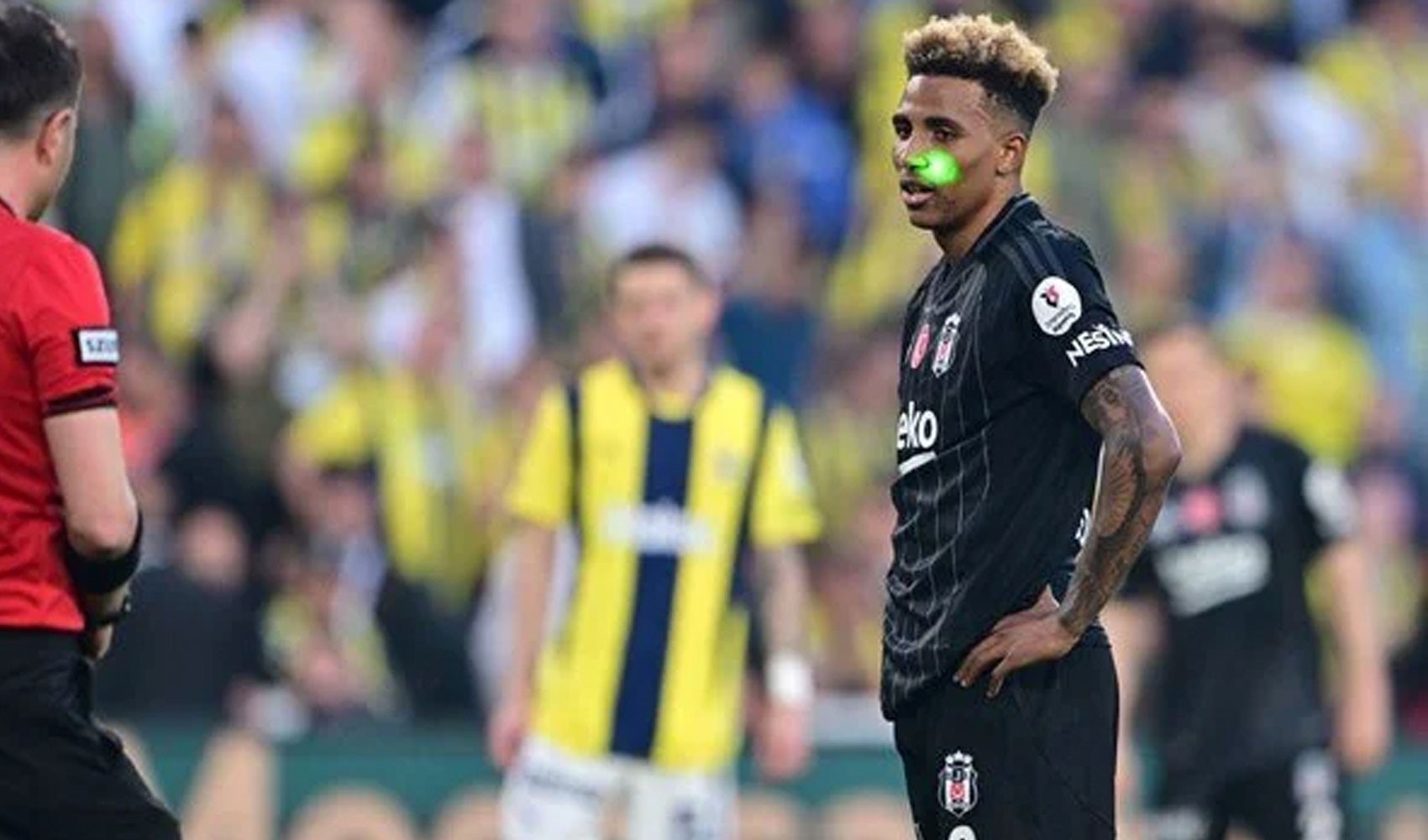 Gedson Fernandes'e lazer tutan taraftar gözaltına alındı