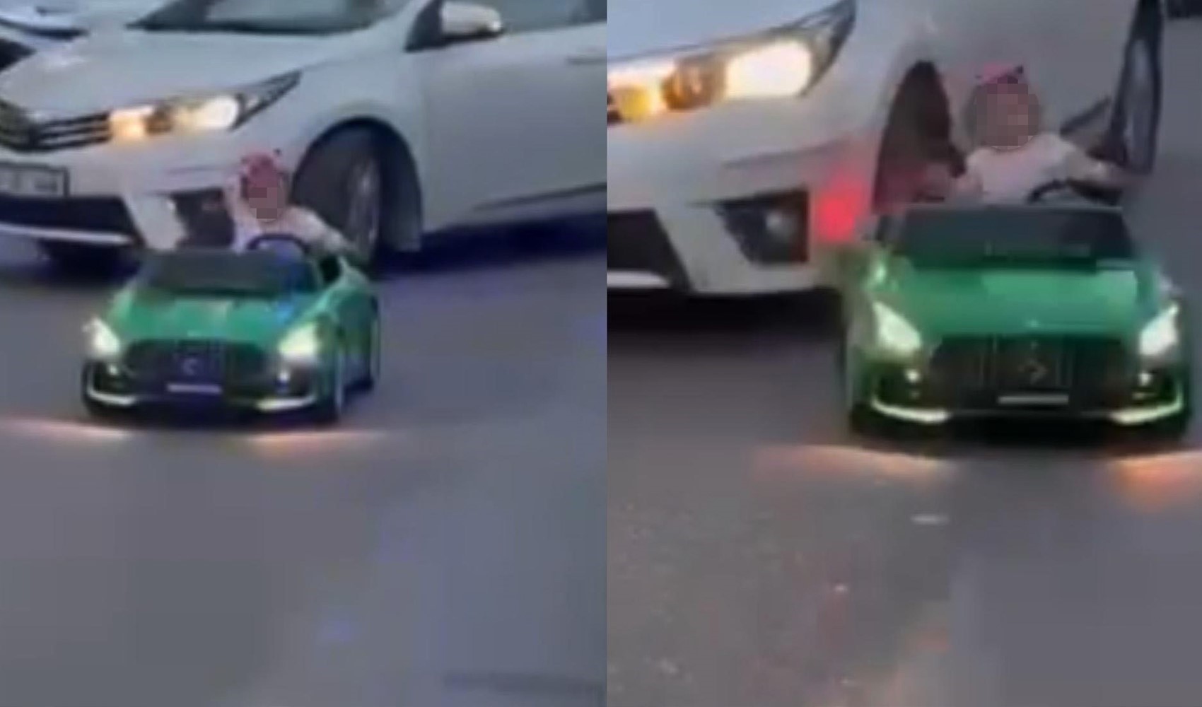 Akülü araca otomobil çarptı Akülü araca otomobil çarptı