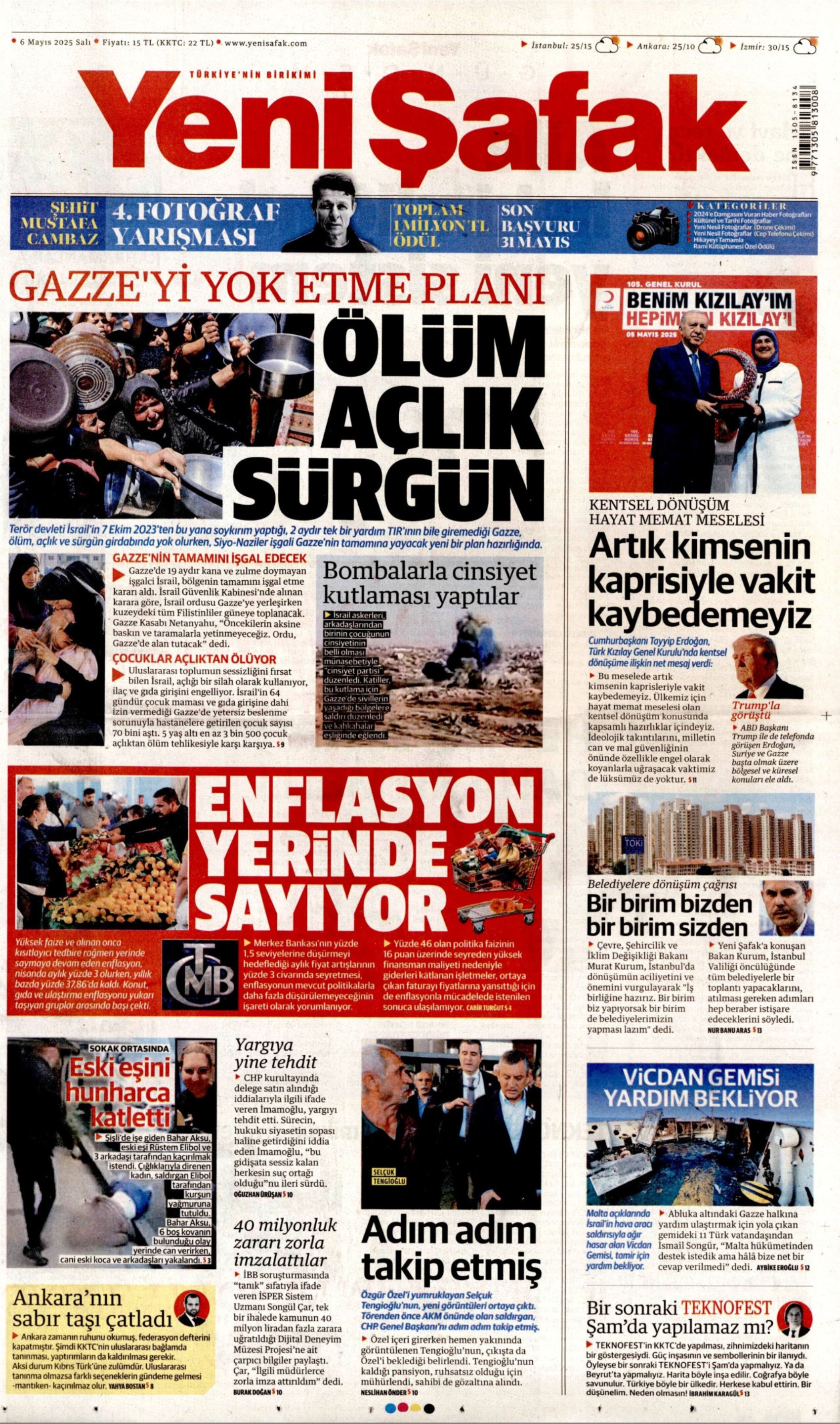 6 Mayıs 2025 gazete manşetleri