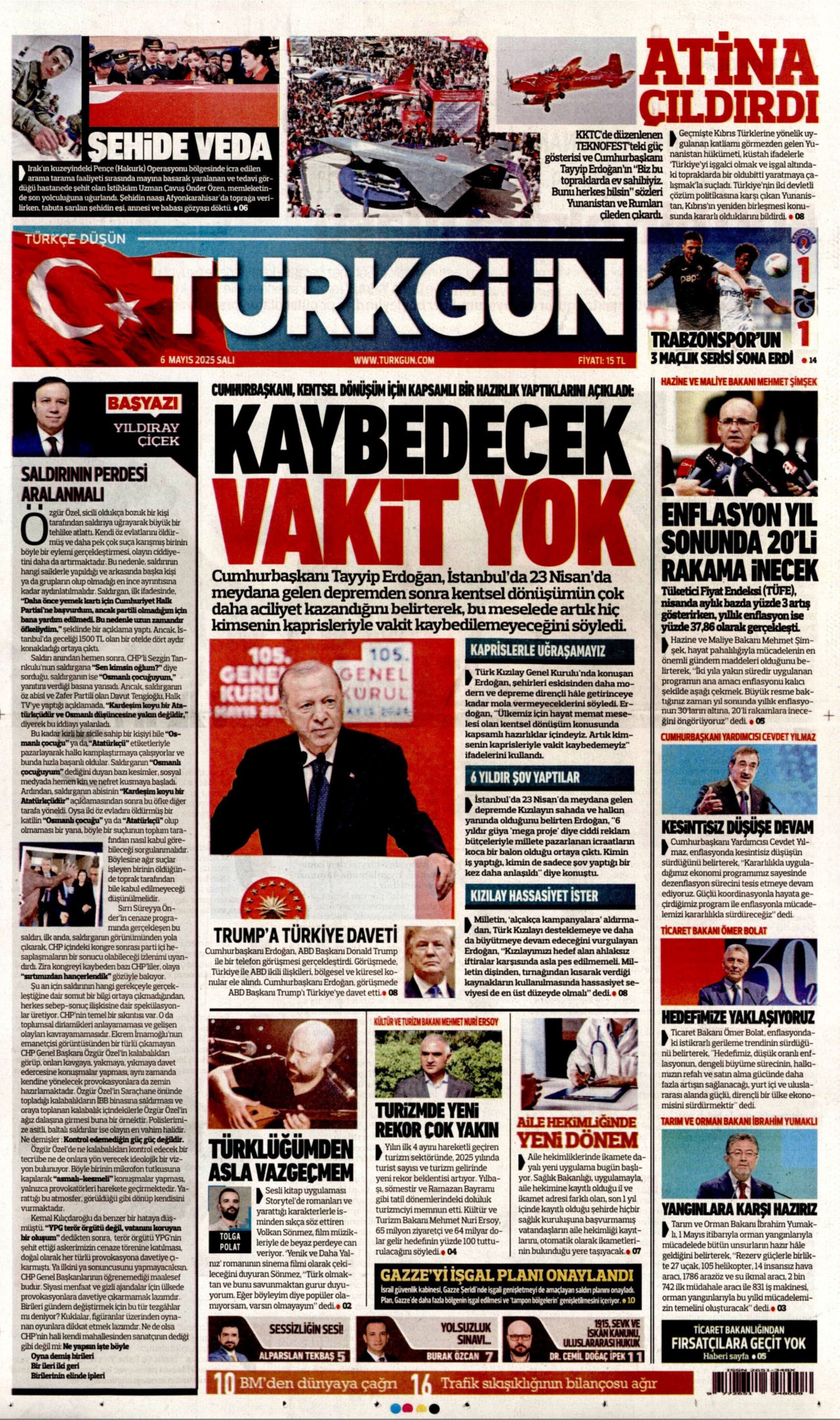 6 Mayıs 2025 gazete manşetleri