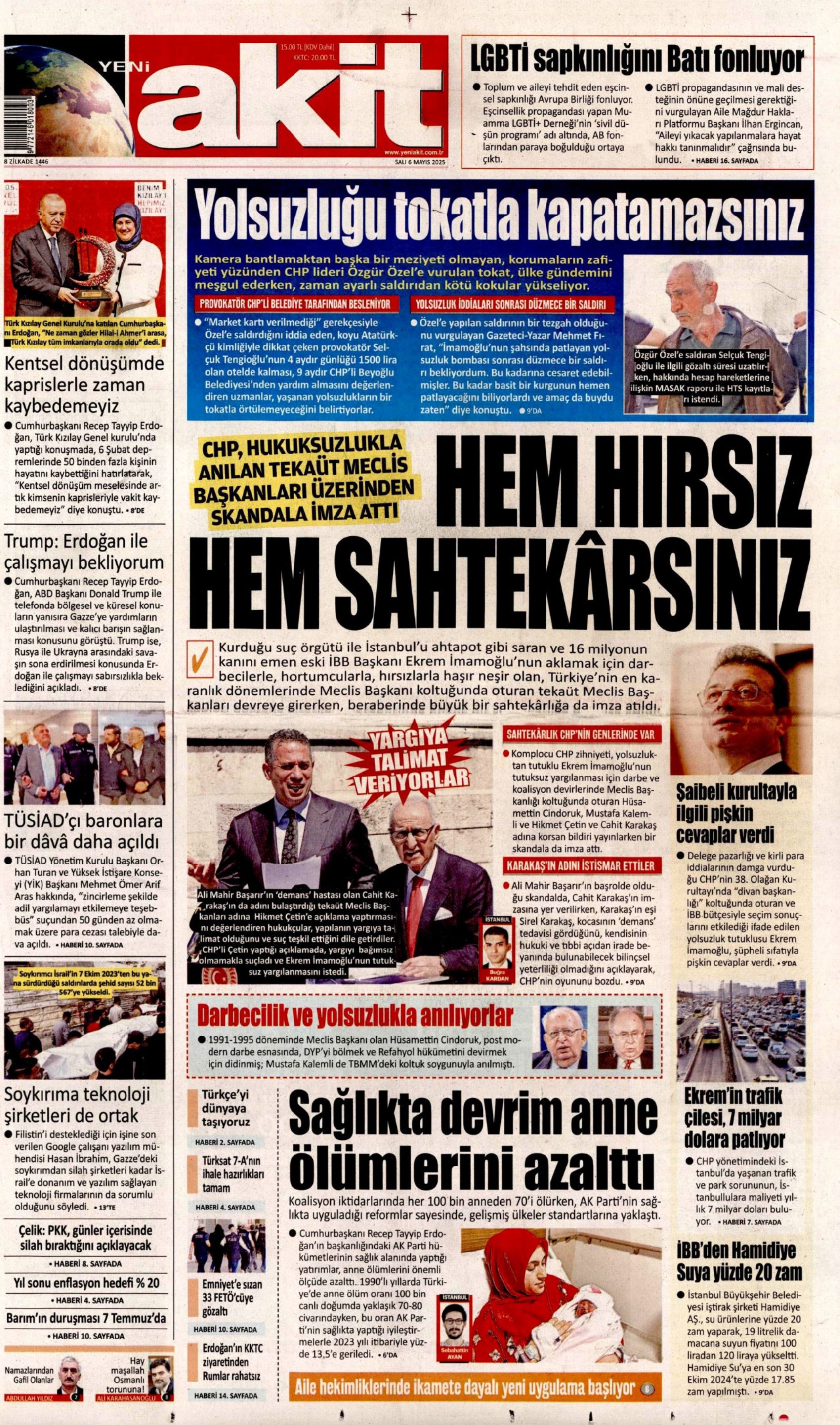 6 Mayıs 2025 gazete manşetleri