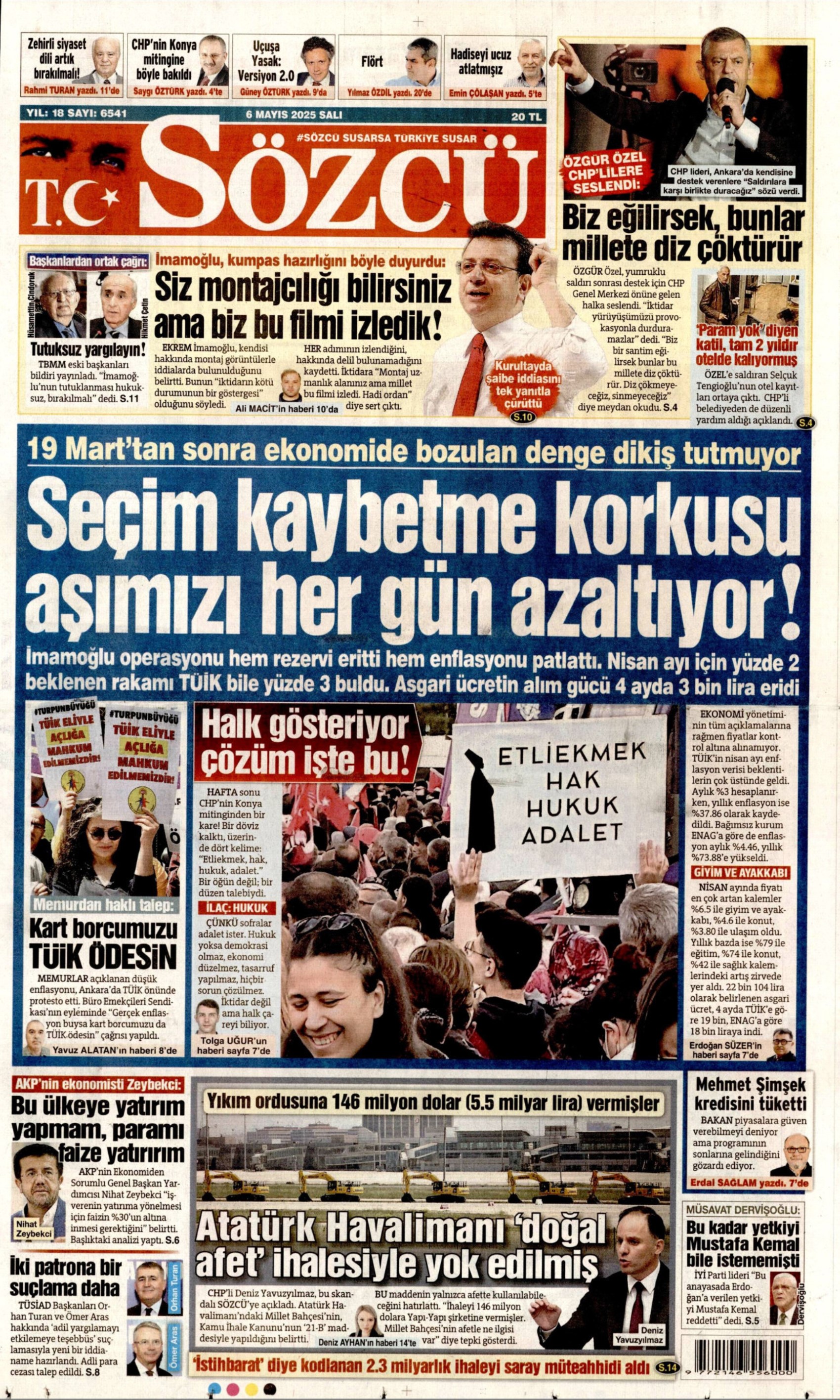 6 Mayıs 2025 gazete manşetleri