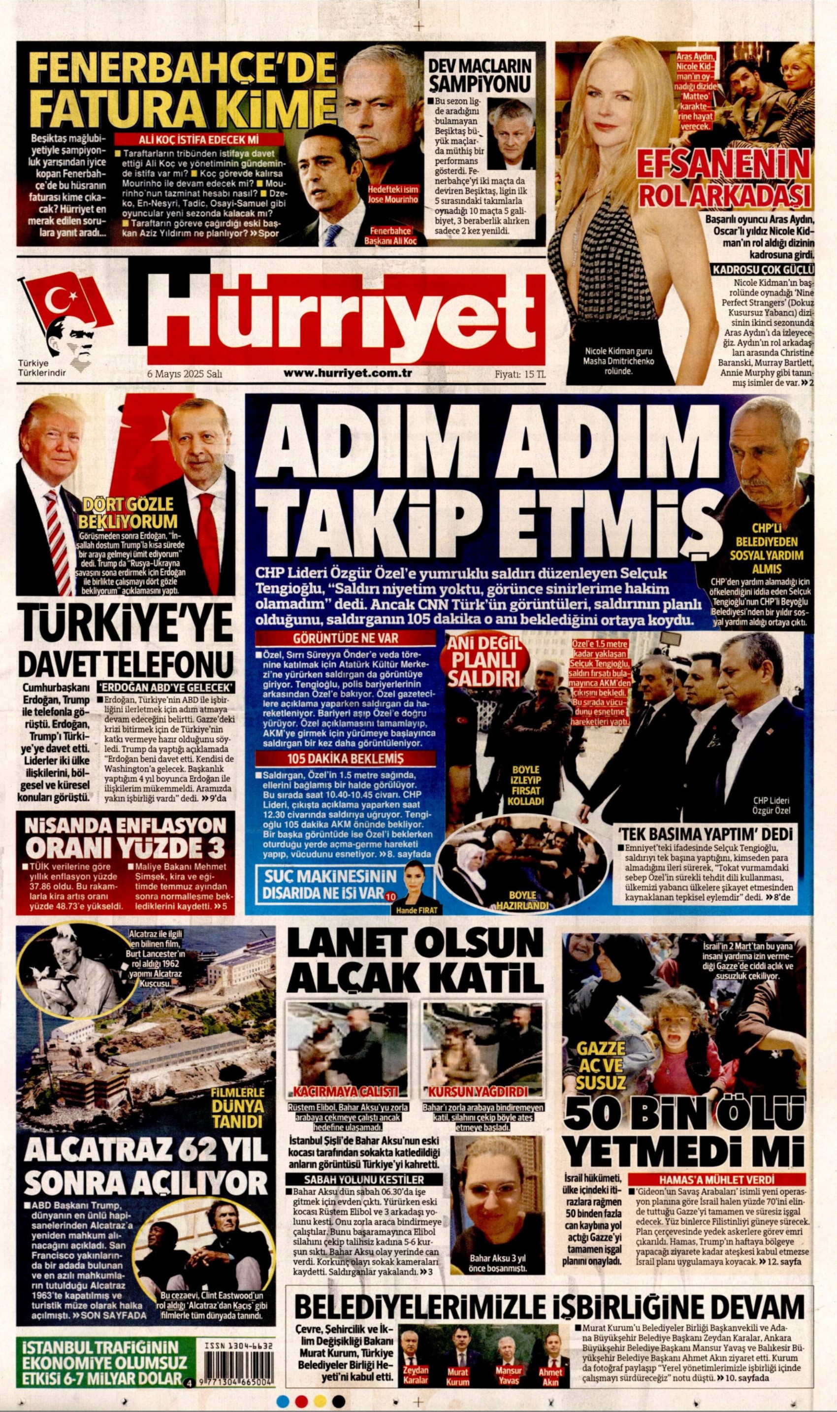 6 Mayıs 2025 gazete manşetleri