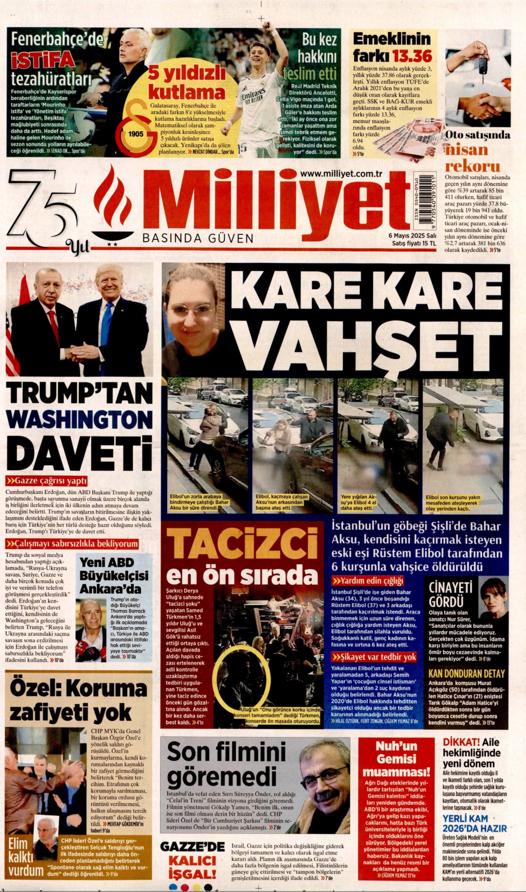 6 Mayıs 2025 gazete manşetleri