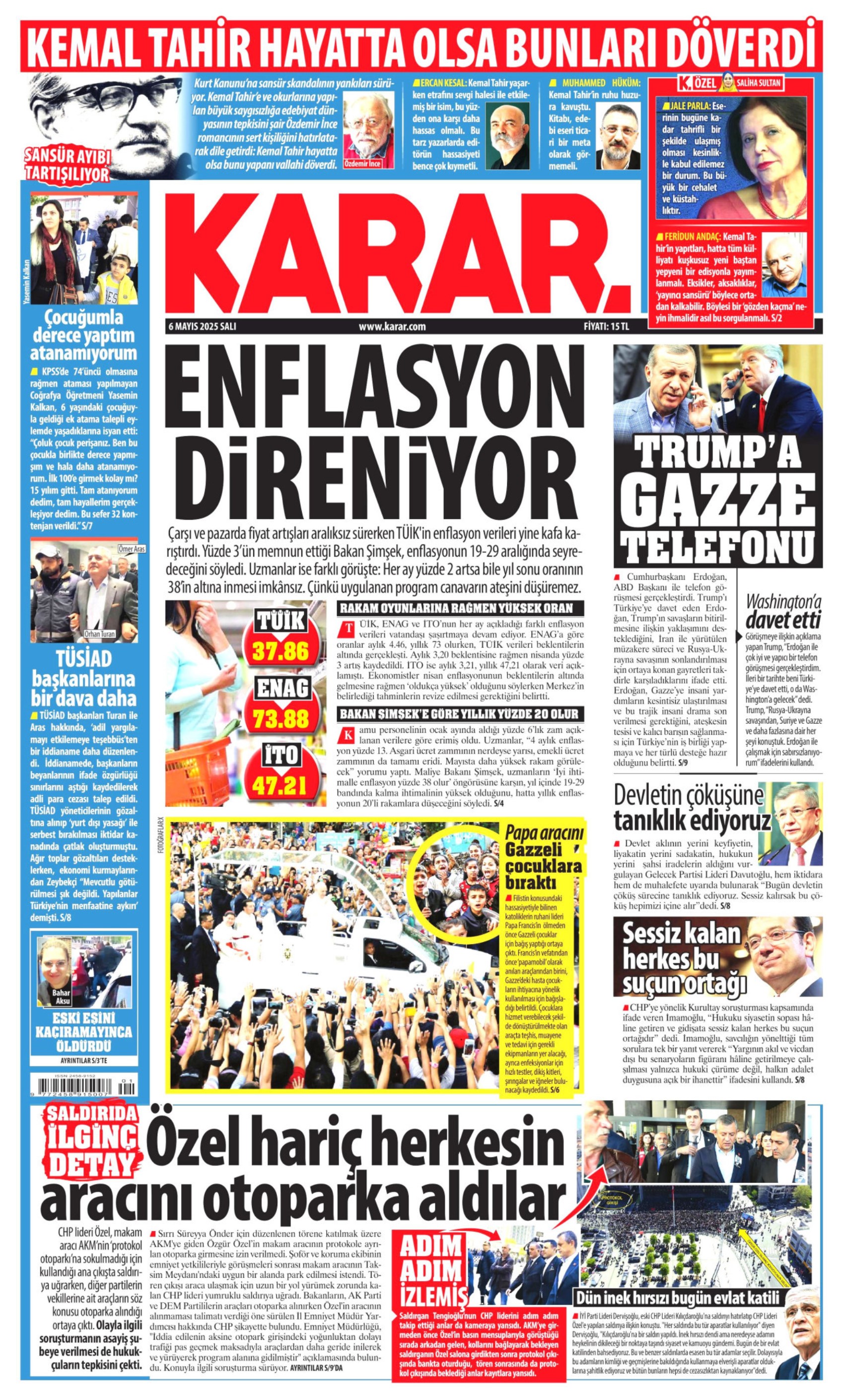 6 Mayıs 2025 gazete manşetleri