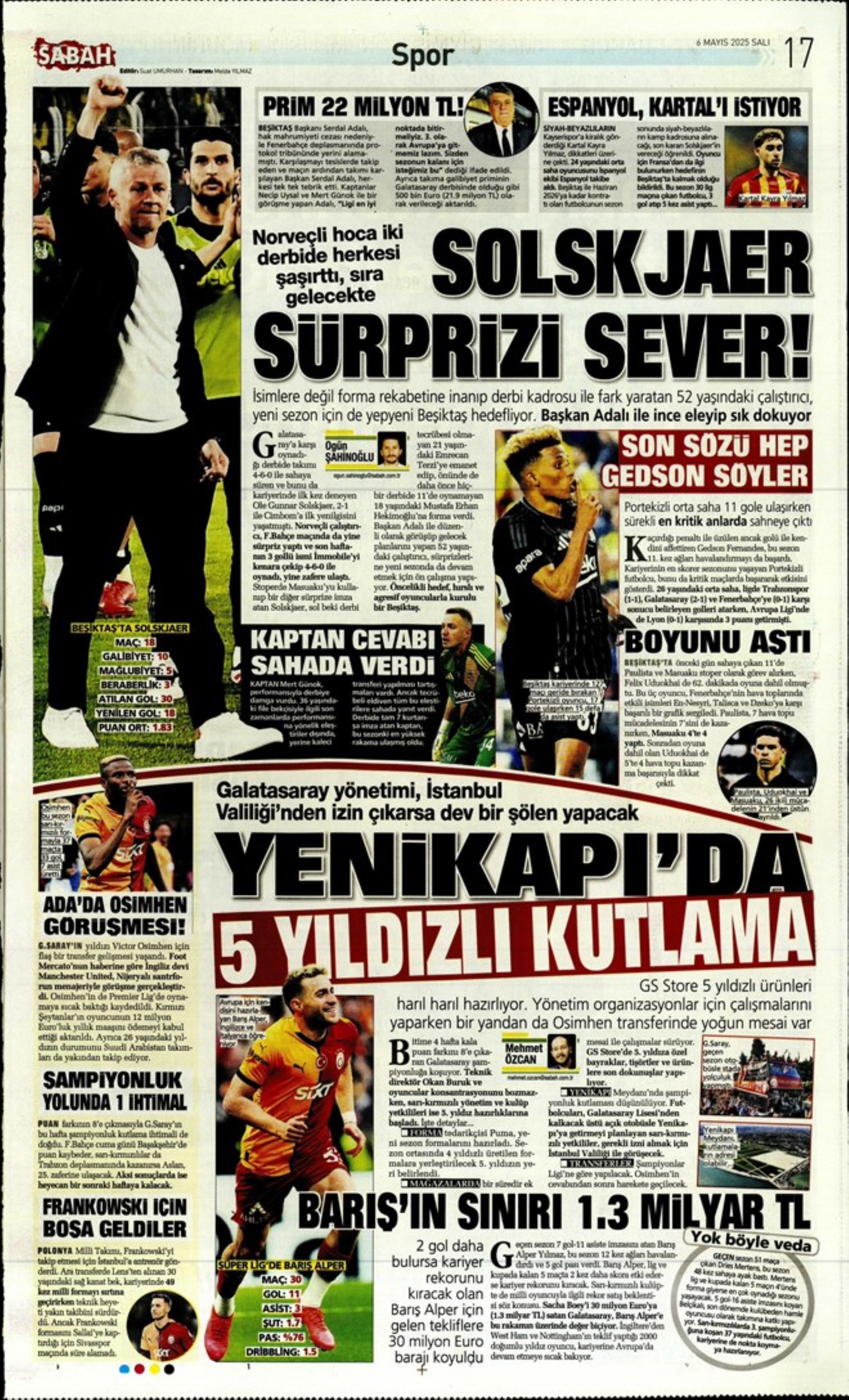 Sporda günün manşetleri: Galatasaray'da üçlü transfer harekatı! Tarihi hamleye hazırlanıyorlar