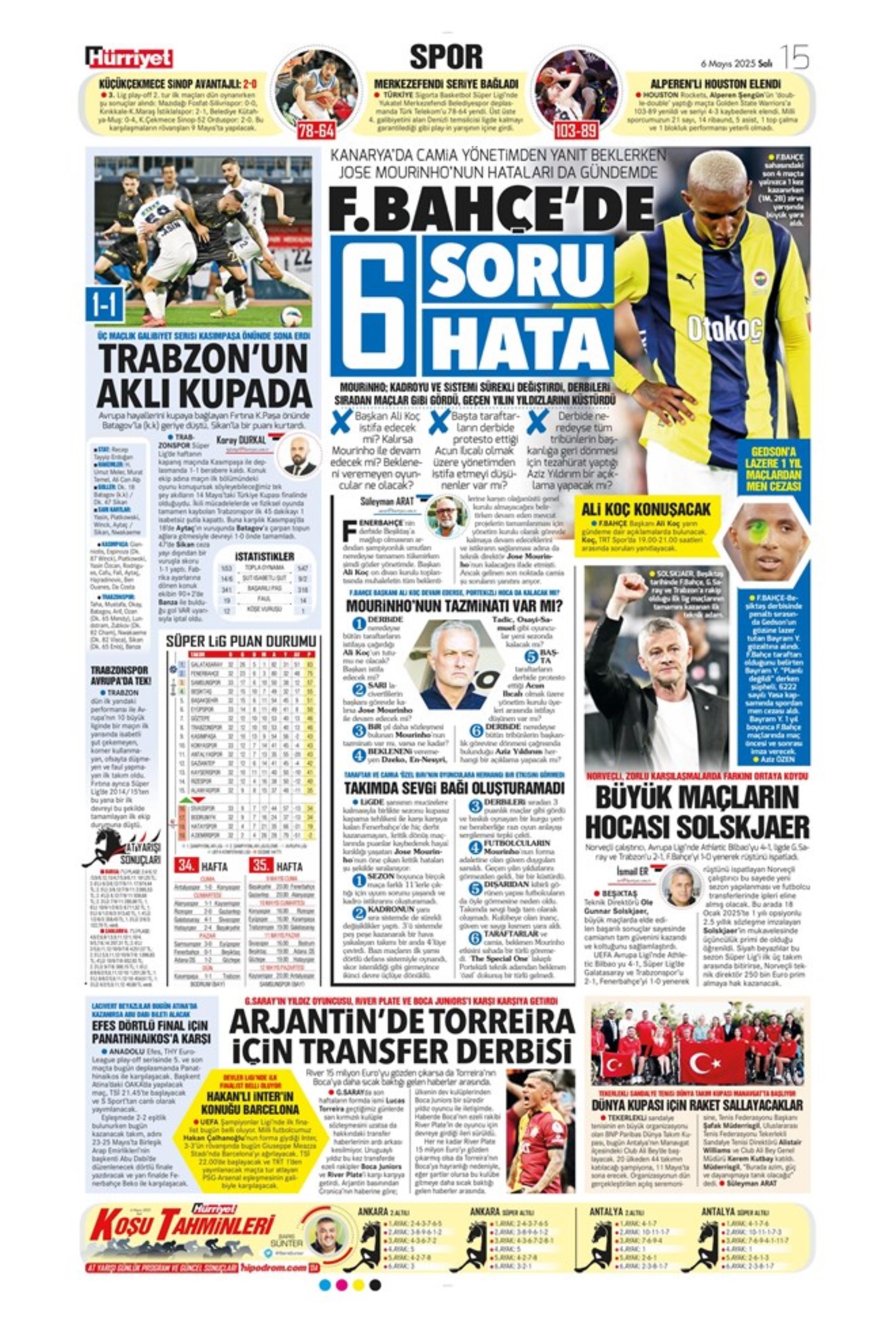 Sporda günün manşetleri: Galatasaray'da üçlü transfer harekatı! Tarihi hamleye hazırlanıyorlar