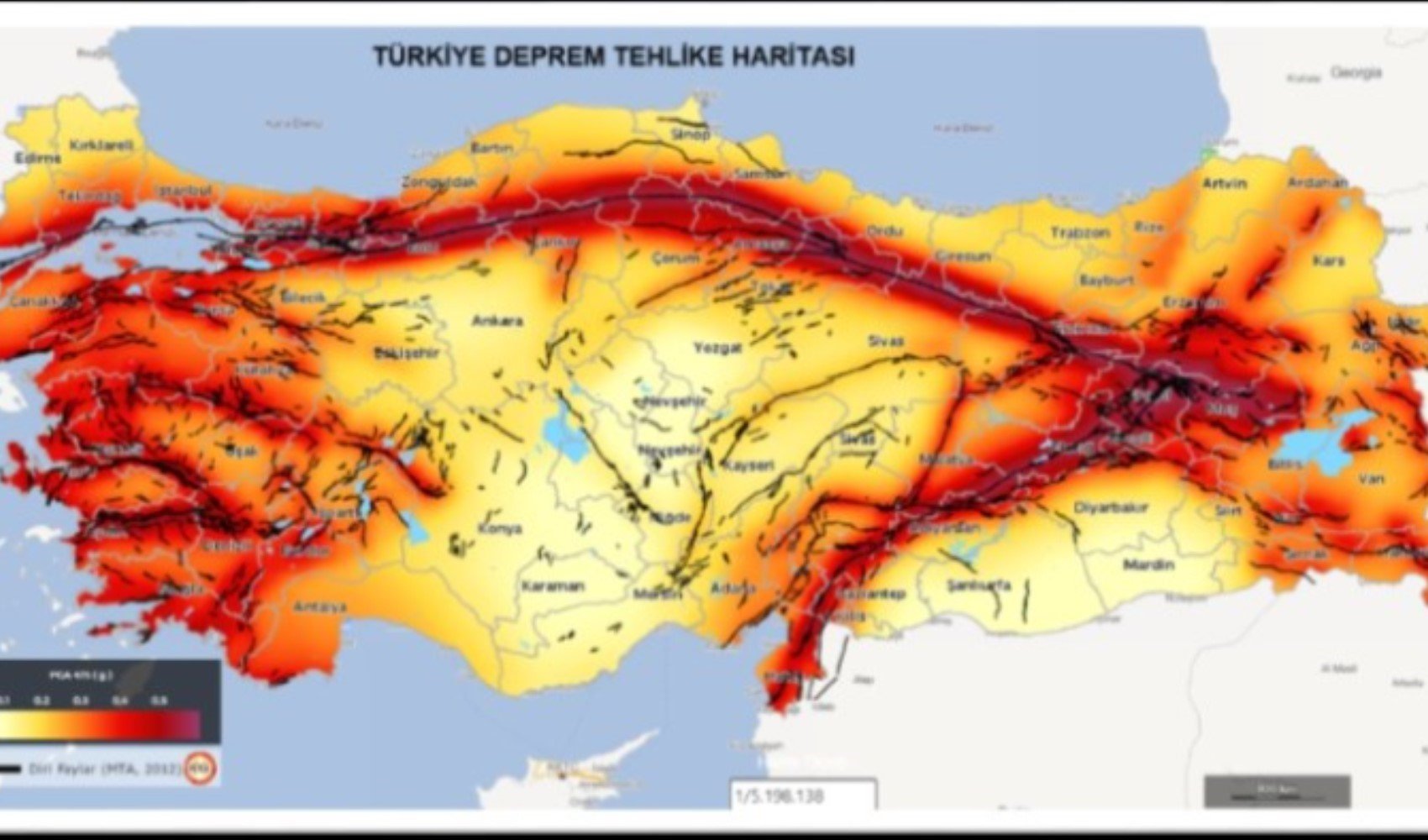 AFAD'dan kritik açıklama: Deprem tehlikesi renklerle anlatıldı