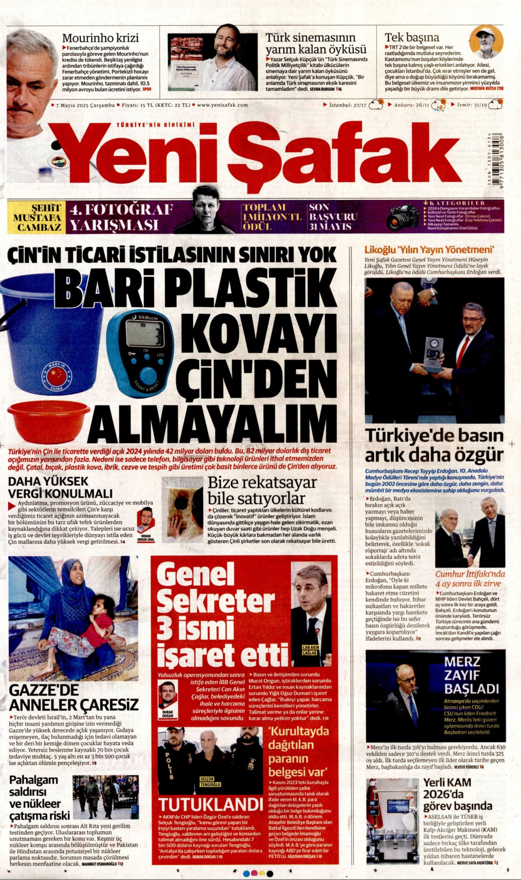 7 Mayıs 2025 gazete manşetleri: Gerici Yeni Akit’in hedefinde Deniz Gezmiş ve arkadaşları var!