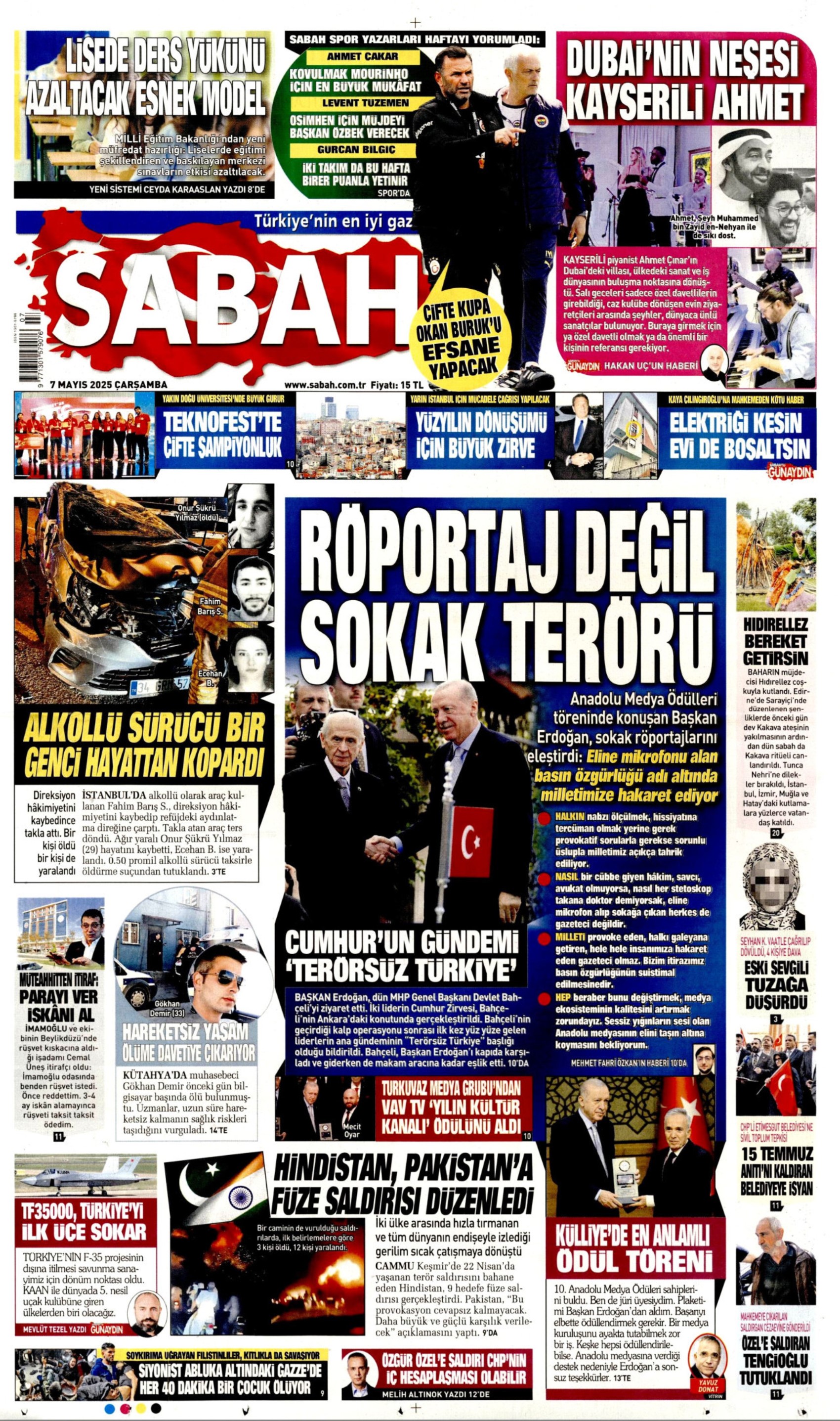 7 Mayıs 2025 gazete manşetleri: Gerici Yeni Akit’in hedefinde Deniz Gezmiş ve arkadaşları var!
