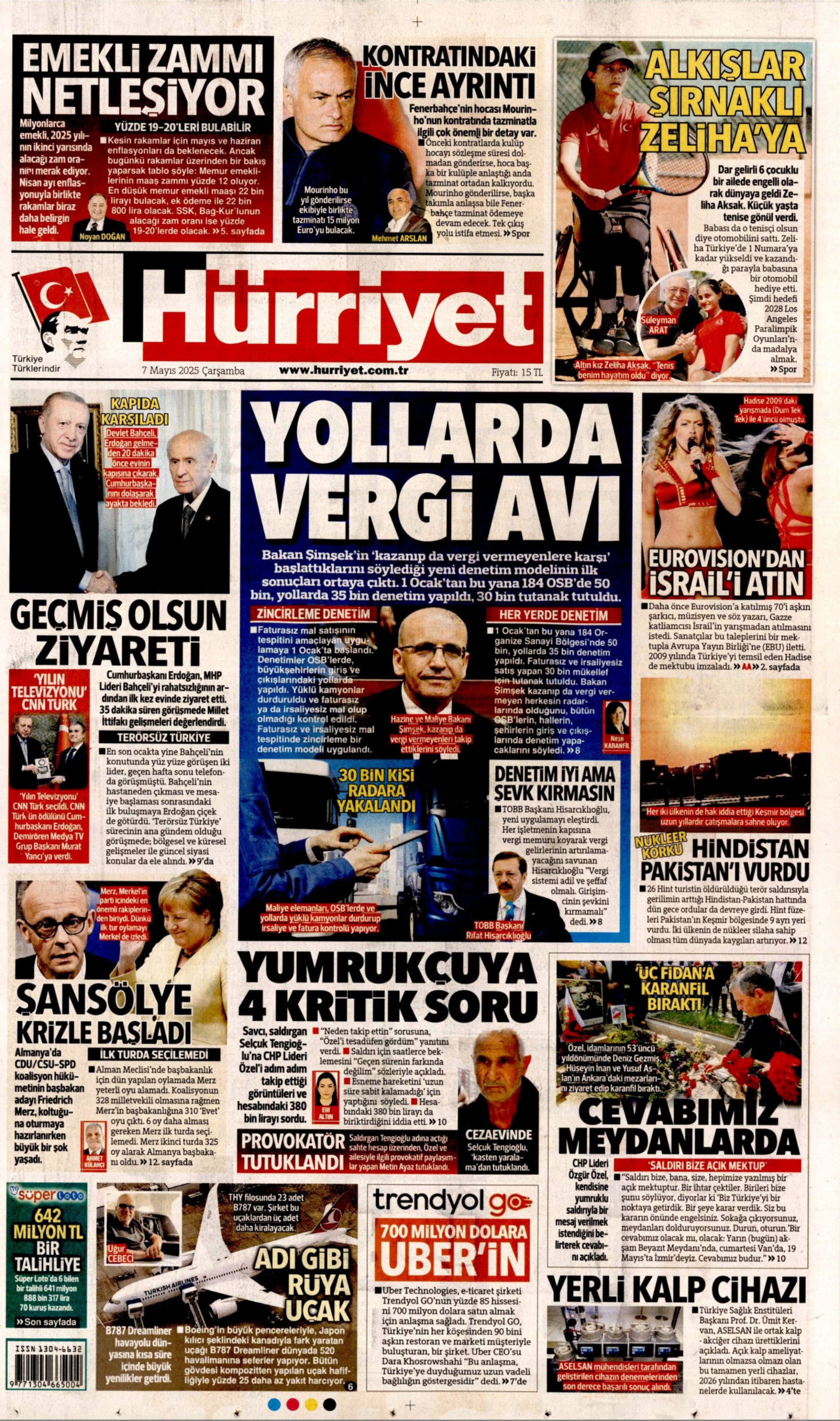 7 Mayıs 2025 gazete manşetleri: Gerici Yeni Akit’in hedefinde Deniz Gezmiş ve arkadaşları var!