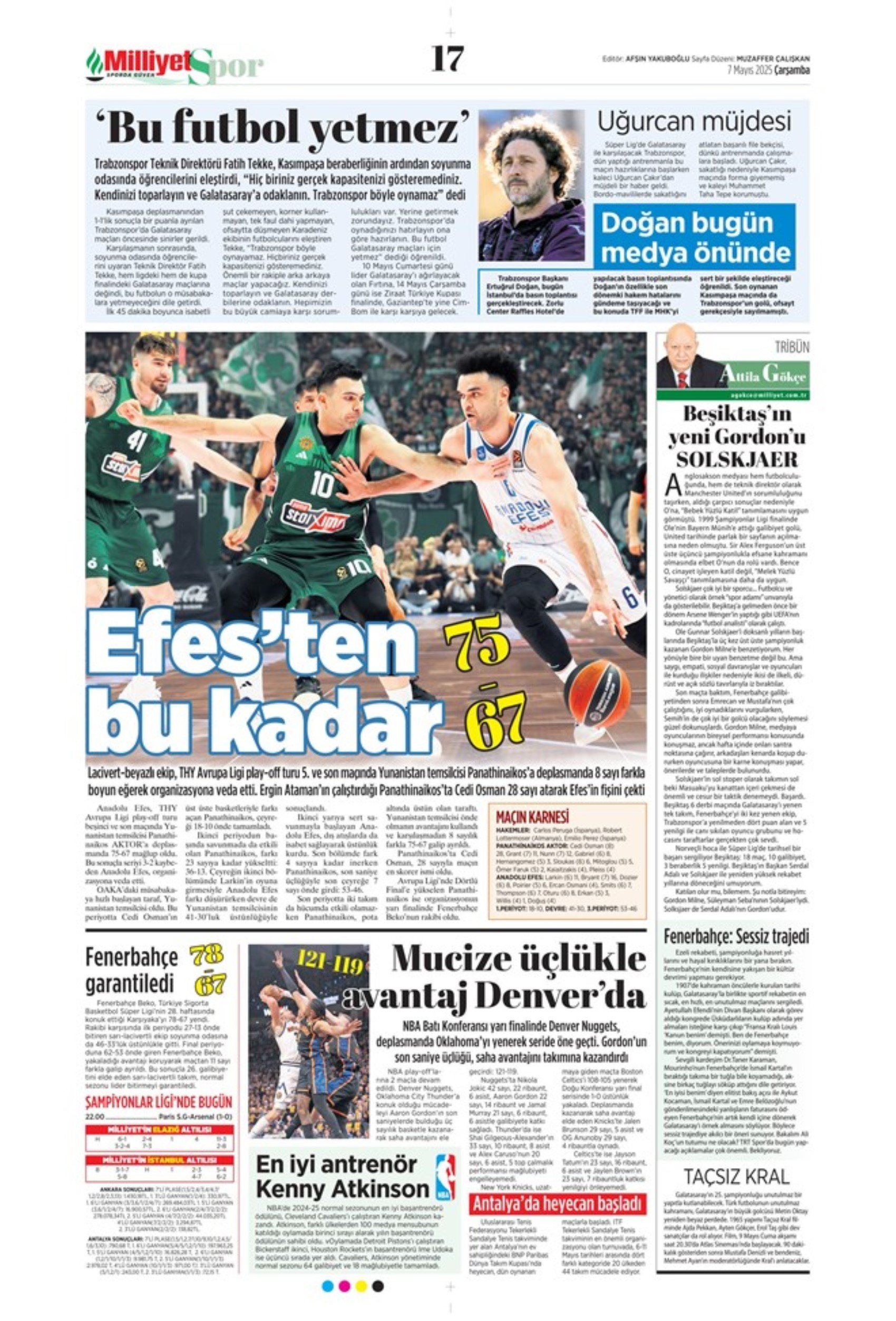Sporda günün manşetleri... Fenerbahçe'de gözler Ali Koç'ta: Katılacağı canlı yayında hangi konulara değinecek?