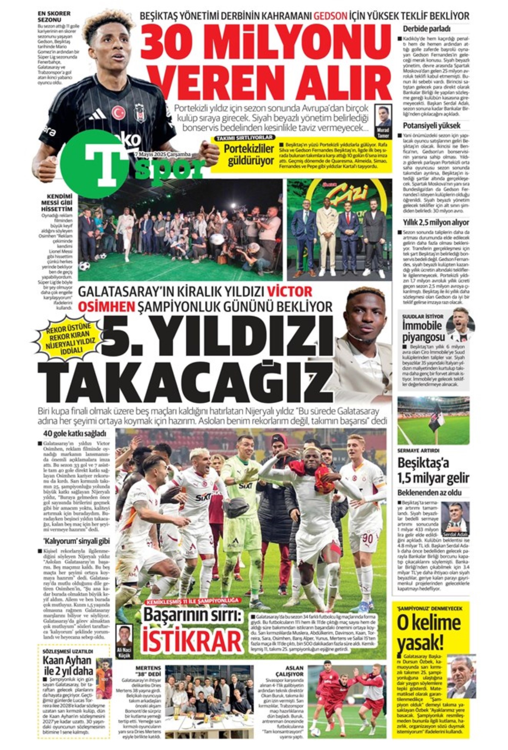 Sporda günün manşetleri... Fenerbahçe'de gözler Ali Koç'ta: Katılacağı canlı yayında hangi konulara değinecek?