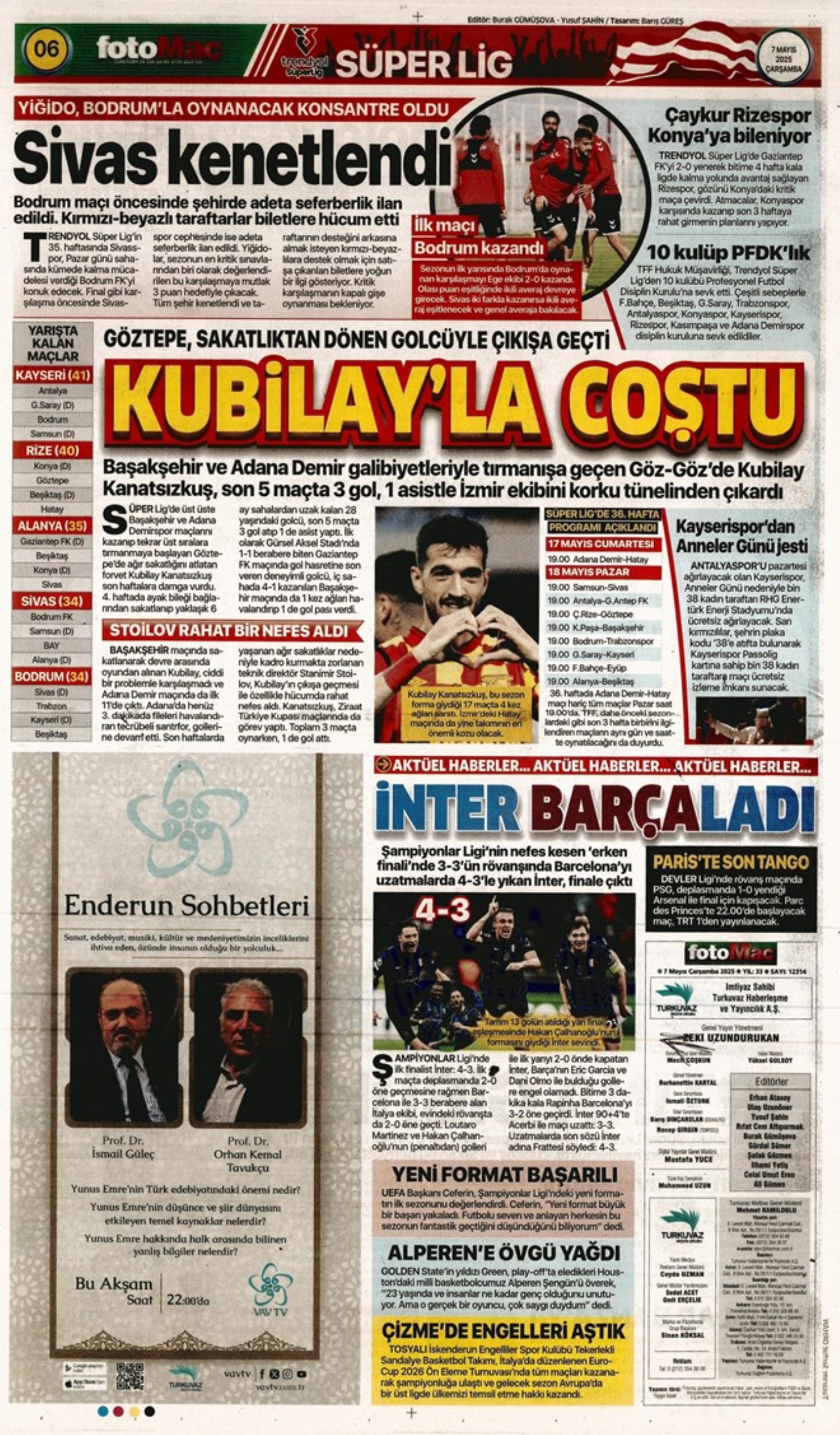 Sporda günün manşetleri... Fenerbahçe'de gözler Ali Koç'ta: Katılacağı canlı yayında hangi konulara değinecek?