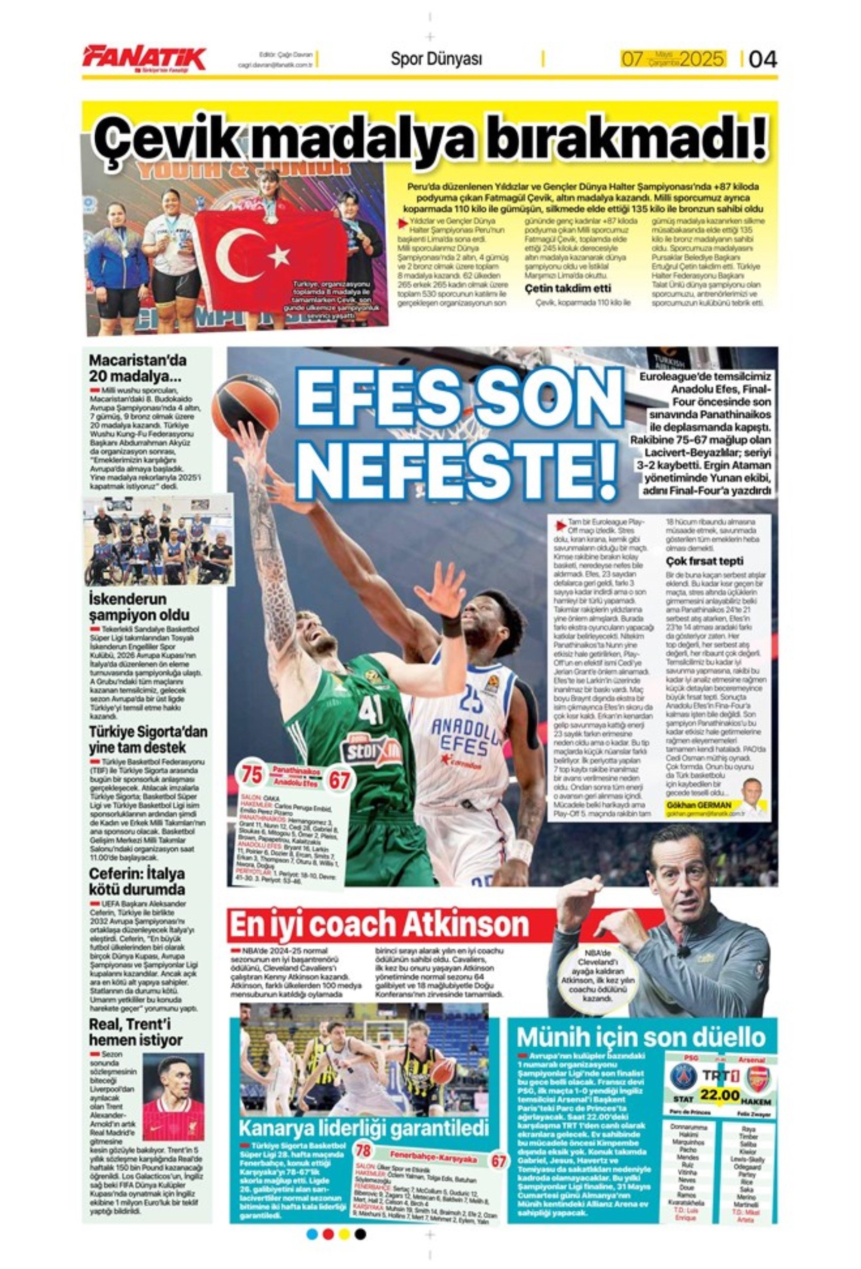 Sporda günün manşetleri... Fenerbahçe'de gözler Ali Koç'ta: Katılacağı canlı yayında hangi konulara değinecek?