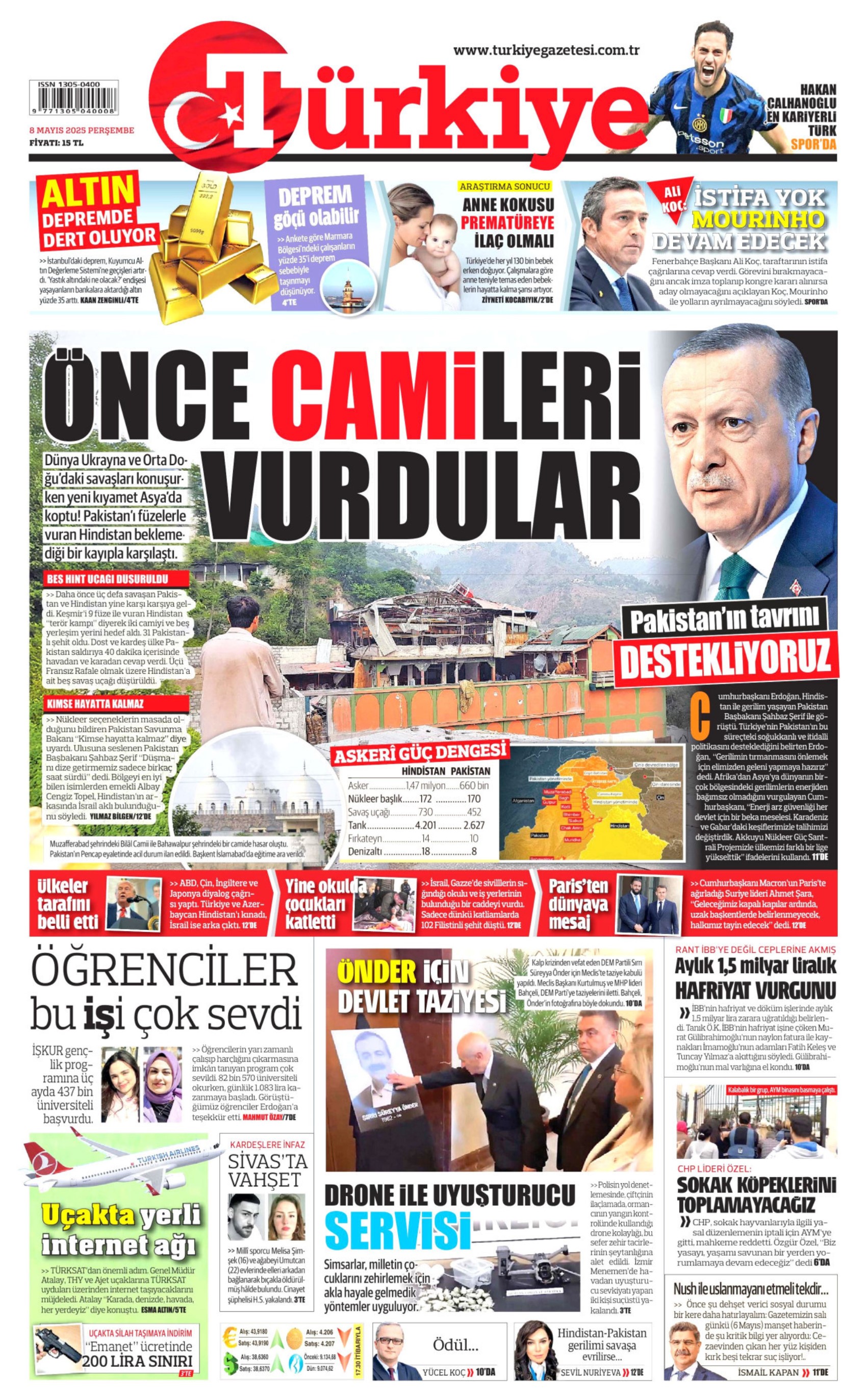 8 Mayıs 2025 gazete manşetleri: Gazeteler Bahçeli'nin Meclis'e dönüşünü ve CHP'nin mitingini nasıl gördü?
