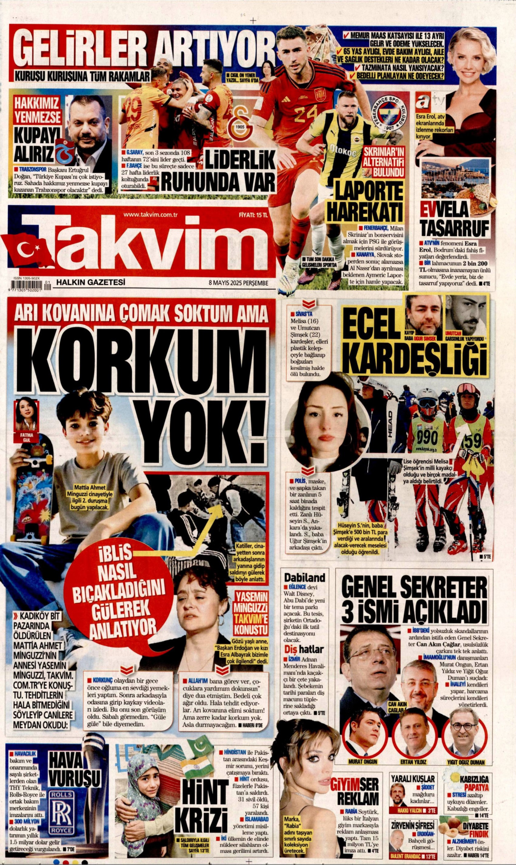 8 Mayıs 2025 gazete manşetleri: Gazeteler Bahçeli'nin Meclis'e dönüşünü ve CHP'nin mitingini nasıl gördü?