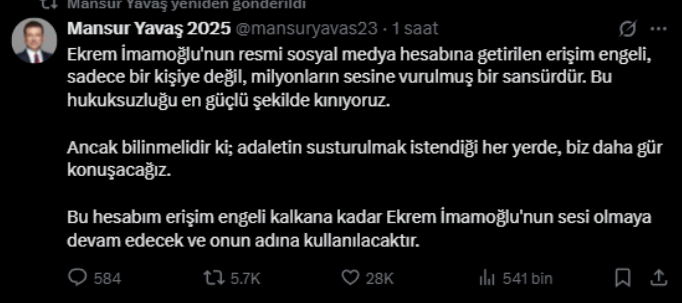 Ekrem İmamoğlu'nun X hesabına erişim engeli! Tepkiler çığ gibi büyüdü