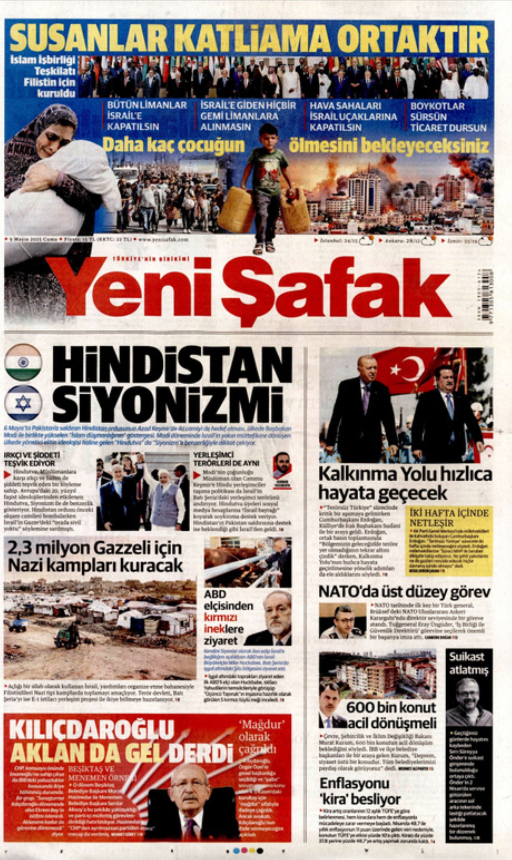 9 Mayıs 2025 gazete manşetleri: PKK silahları bırakacak! Umut mu, soru işareti mi?