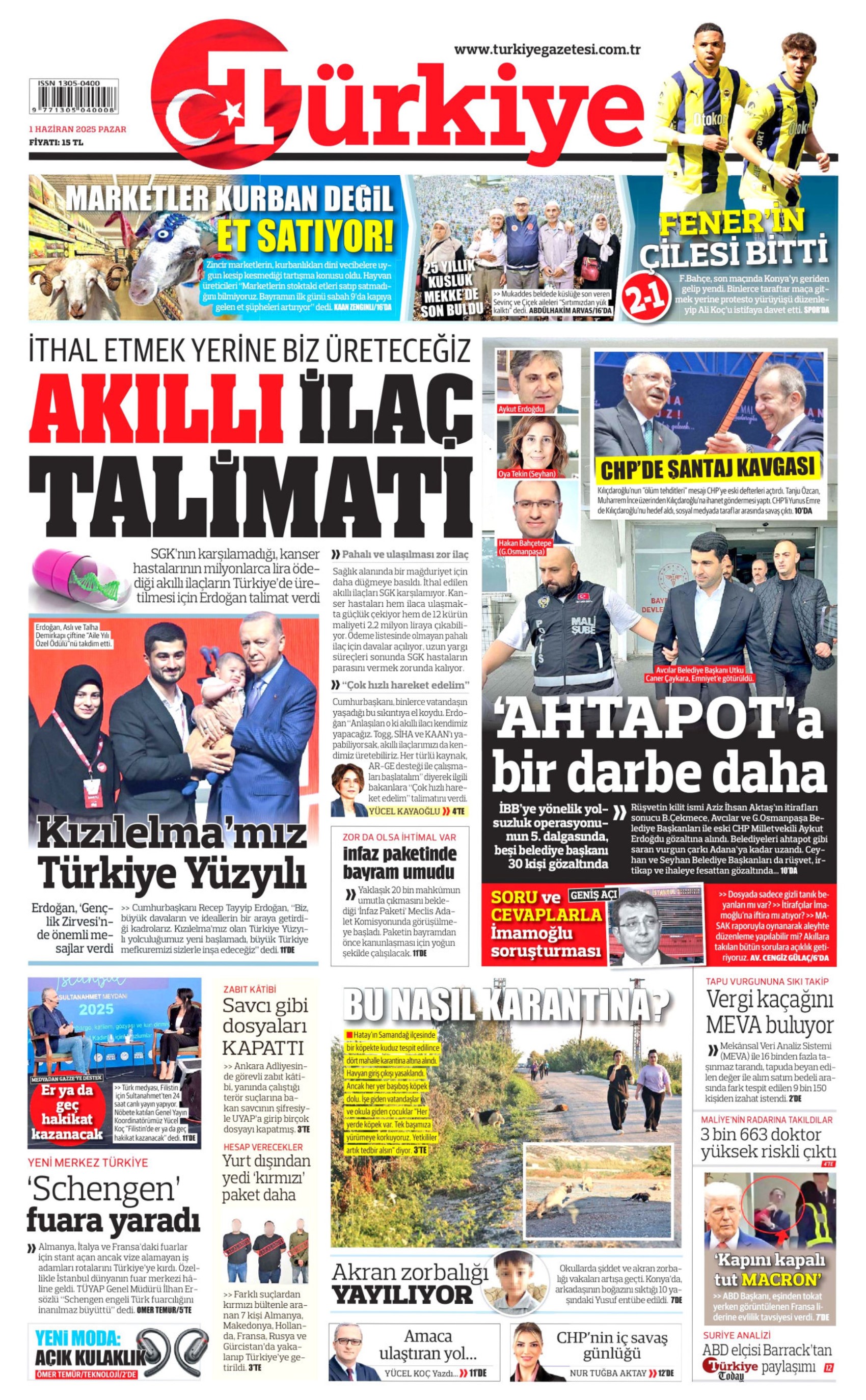 1 Haziran 2025 gazete manşetleri: Gazeteler, İBB'ye 5. dalga operasyonunu nasıl gördü?