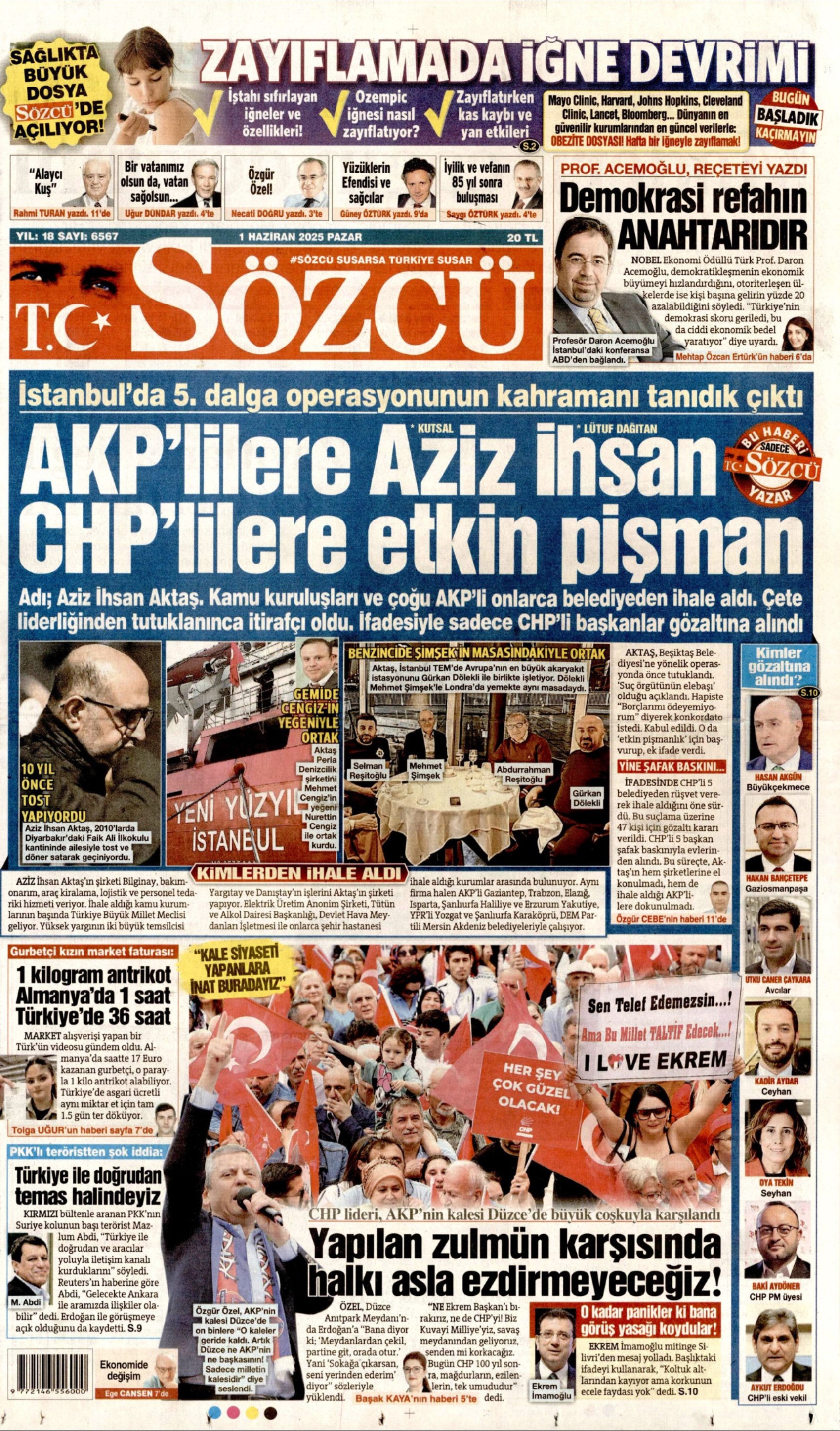 1 Haziran 2025 gazete manşetleri: Gazeteler, İBB'ye 5. dalga operasyonunu nasıl gördü?