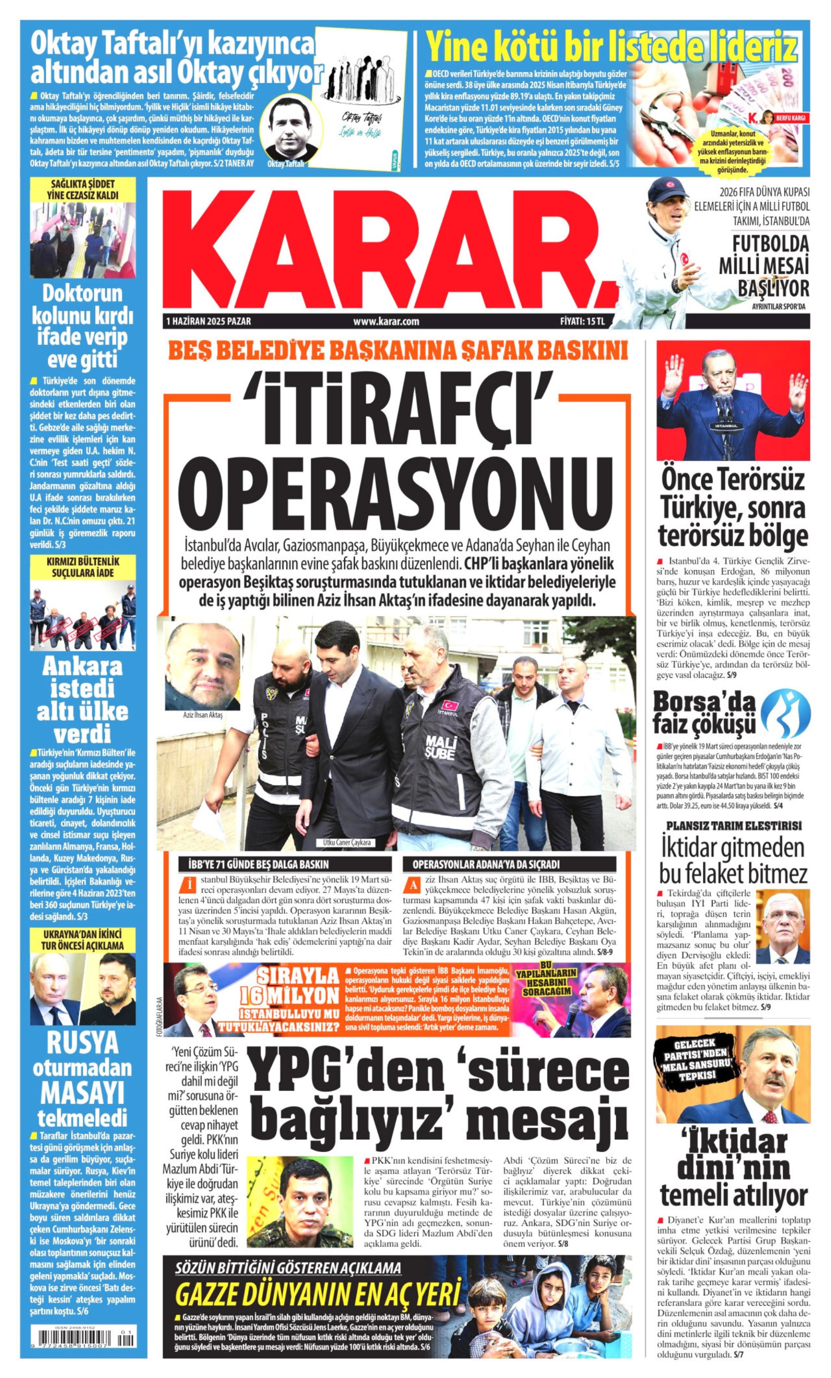 1 Haziran 2025 gazete manşetleri: Gazeteler, İBB'ye 5. dalga operasyonunu nasıl gördü?