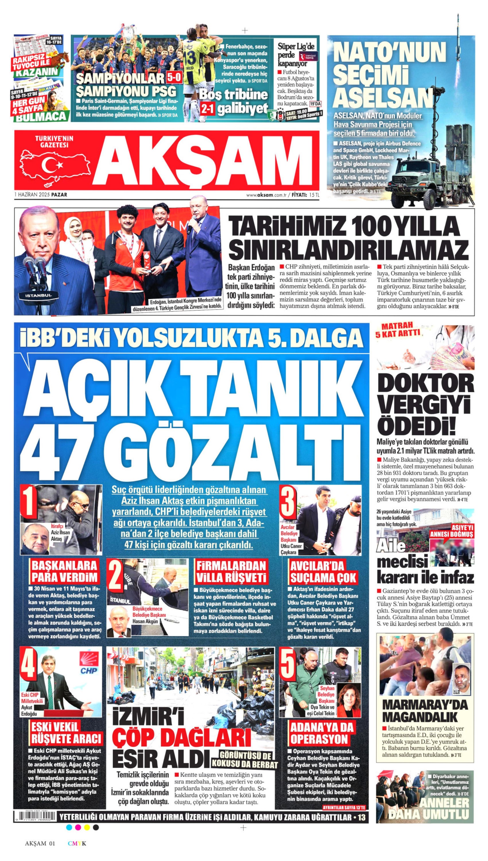 1 Haziran 2025 gazete manşetleri: Gazeteler, İBB'ye 5. dalga operasyonunu nasıl gördü?