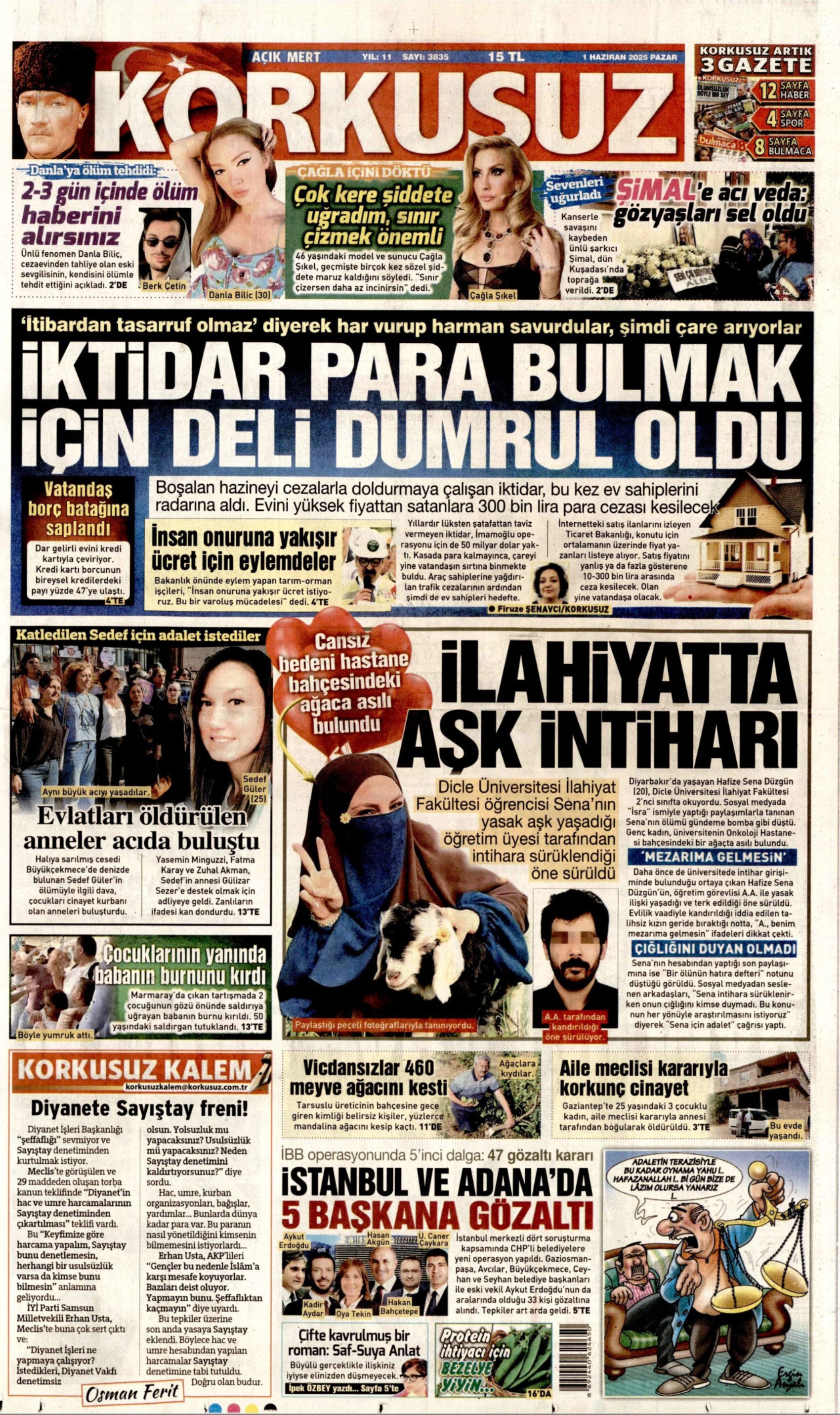 1 Haziran 2025 gazete manşetleri: Gazeteler, İBB'ye 5. dalga operasyonunu nasıl gördü?