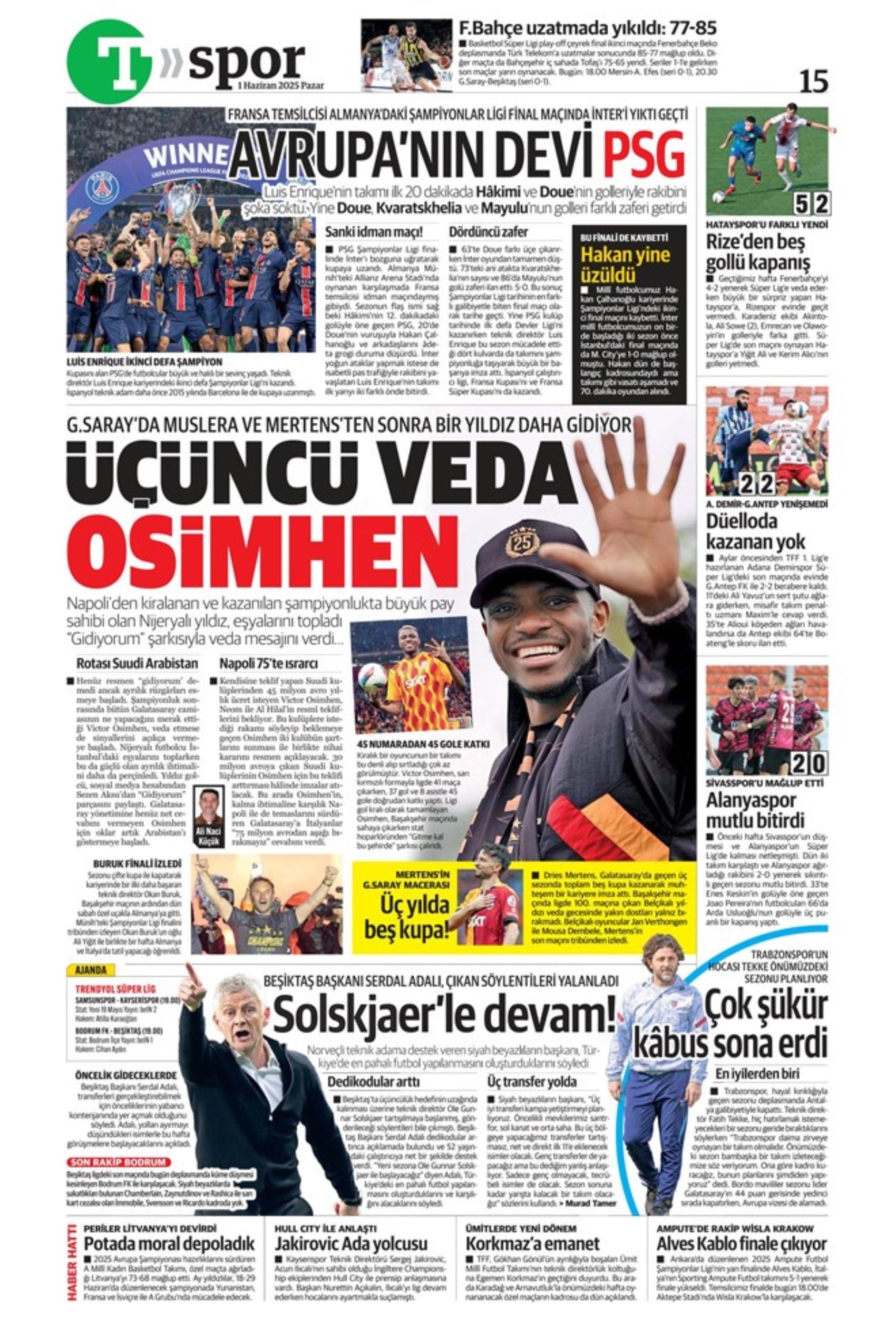 Sporda günün manşetleri... Galatasaray transferdeki rotasını belirledi: İlk temaslar kuruldu