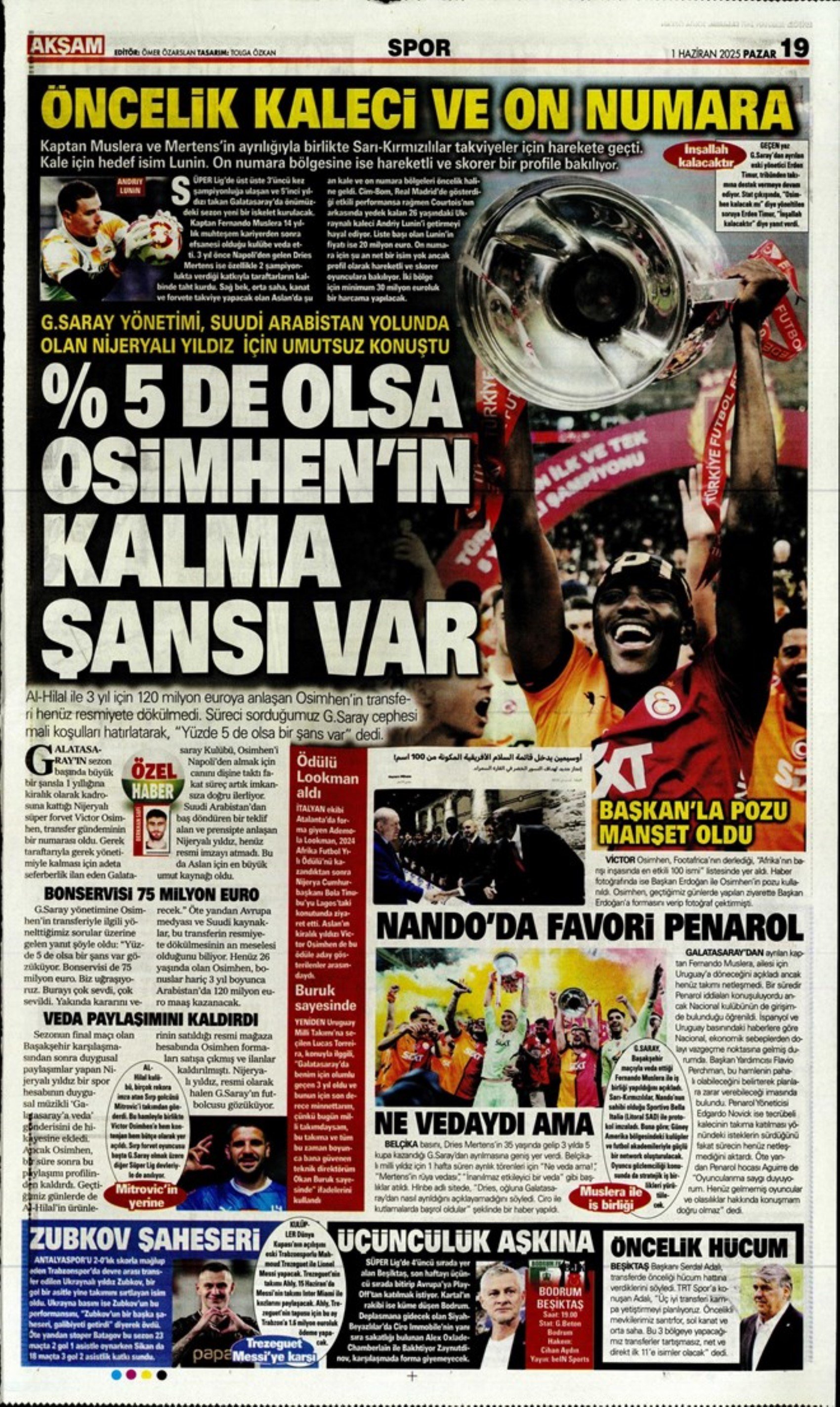 Sporda günün manşetleri... Galatasaray transferdeki rotasını belirledi: İlk temaslar kuruldu