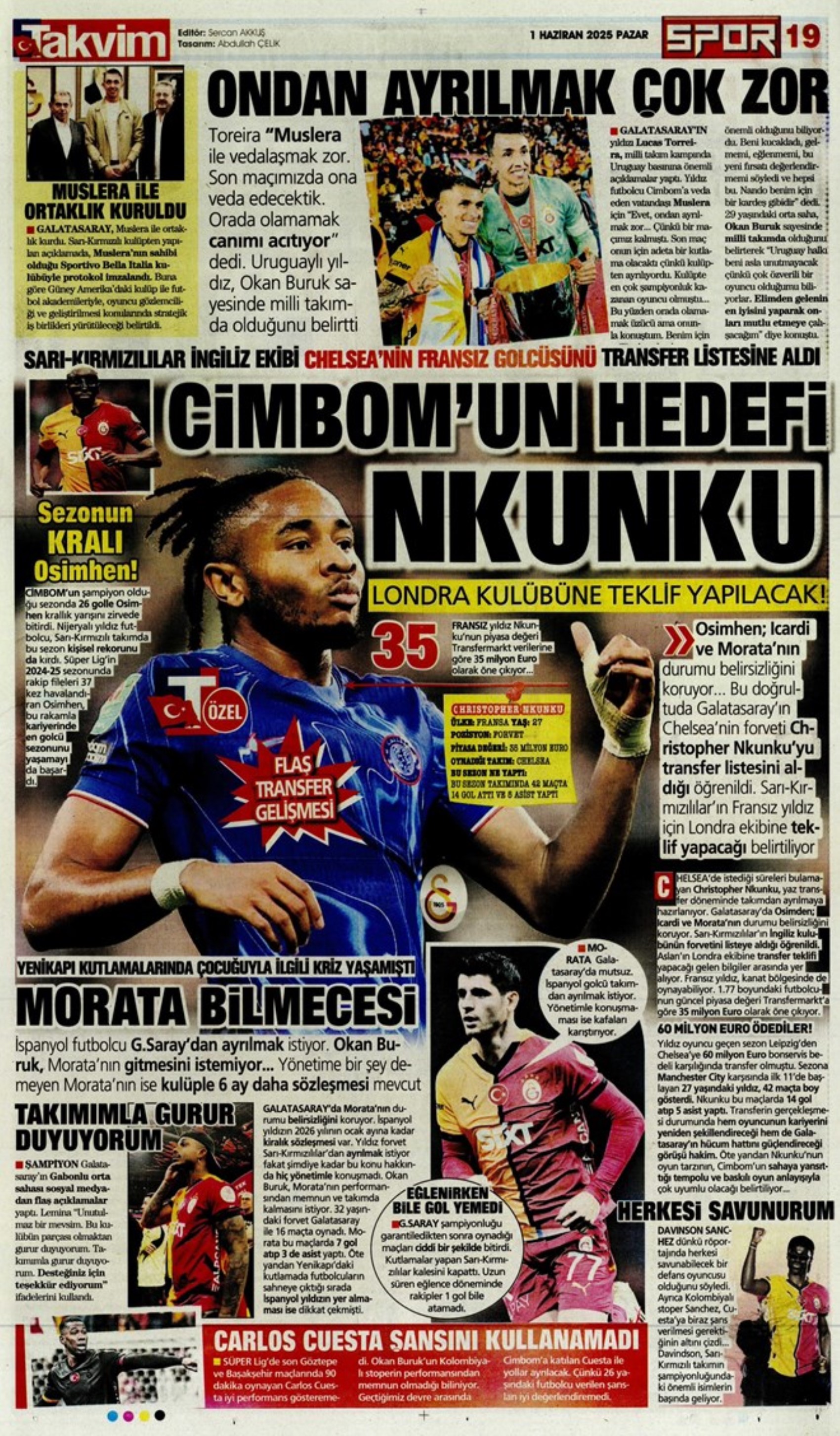 Sporda günün manşetleri... Galatasaray transferdeki rotasını belirledi: İlk temaslar kuruldu