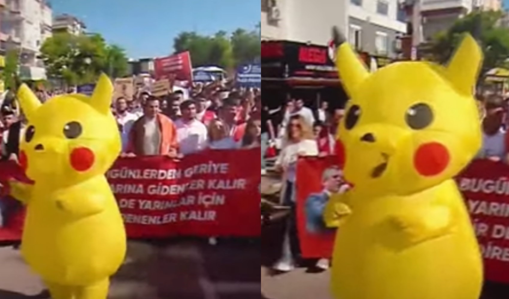 Saraçhane protestolarıyla gündem olmuştu: CHP'nin Antalya mitinginde Pikachu görüldü