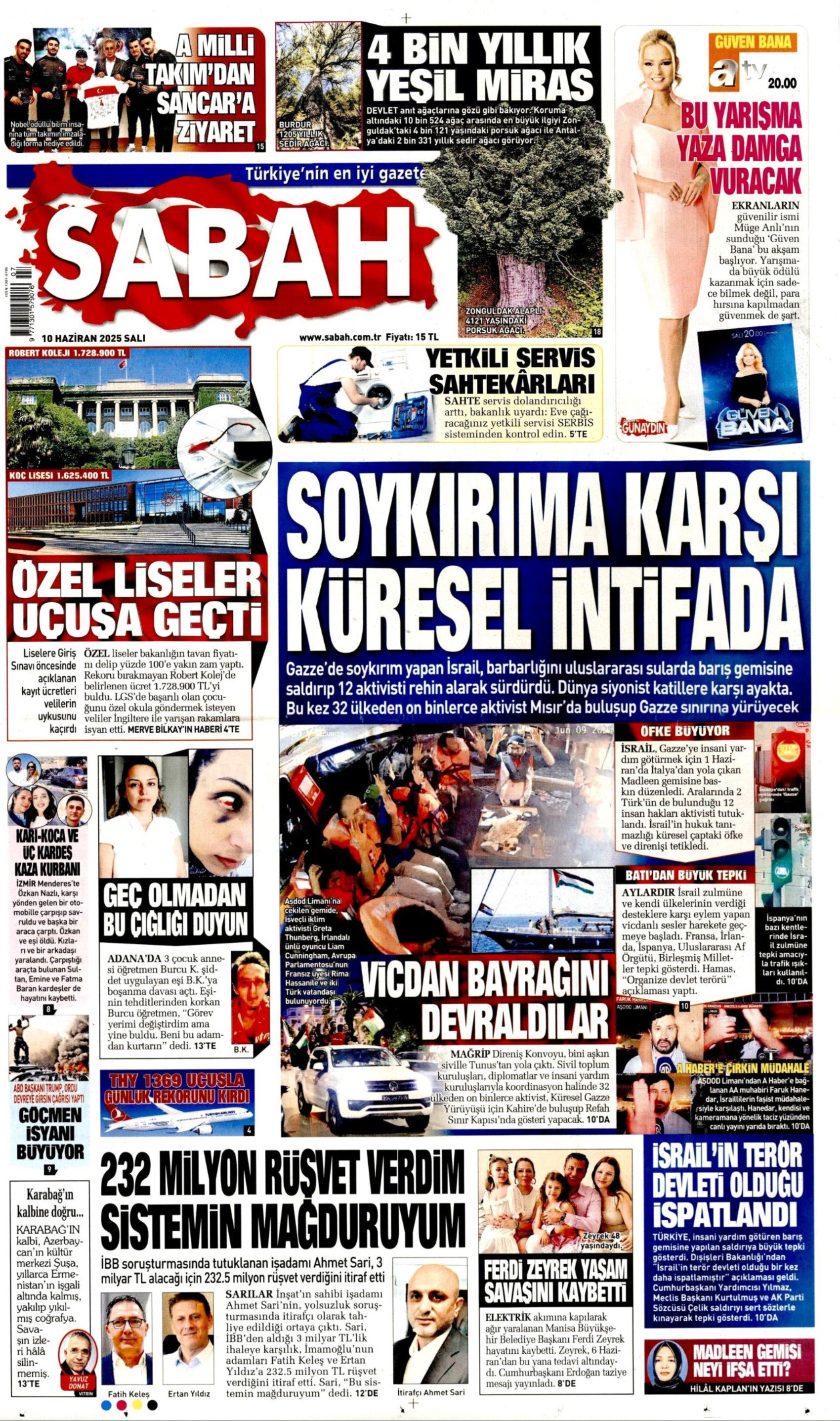 10 Haziran 2025 gazete manşetleri: Ferdi Zeyrek hayatını kaybetti, gazeteler nasıl gördü?
