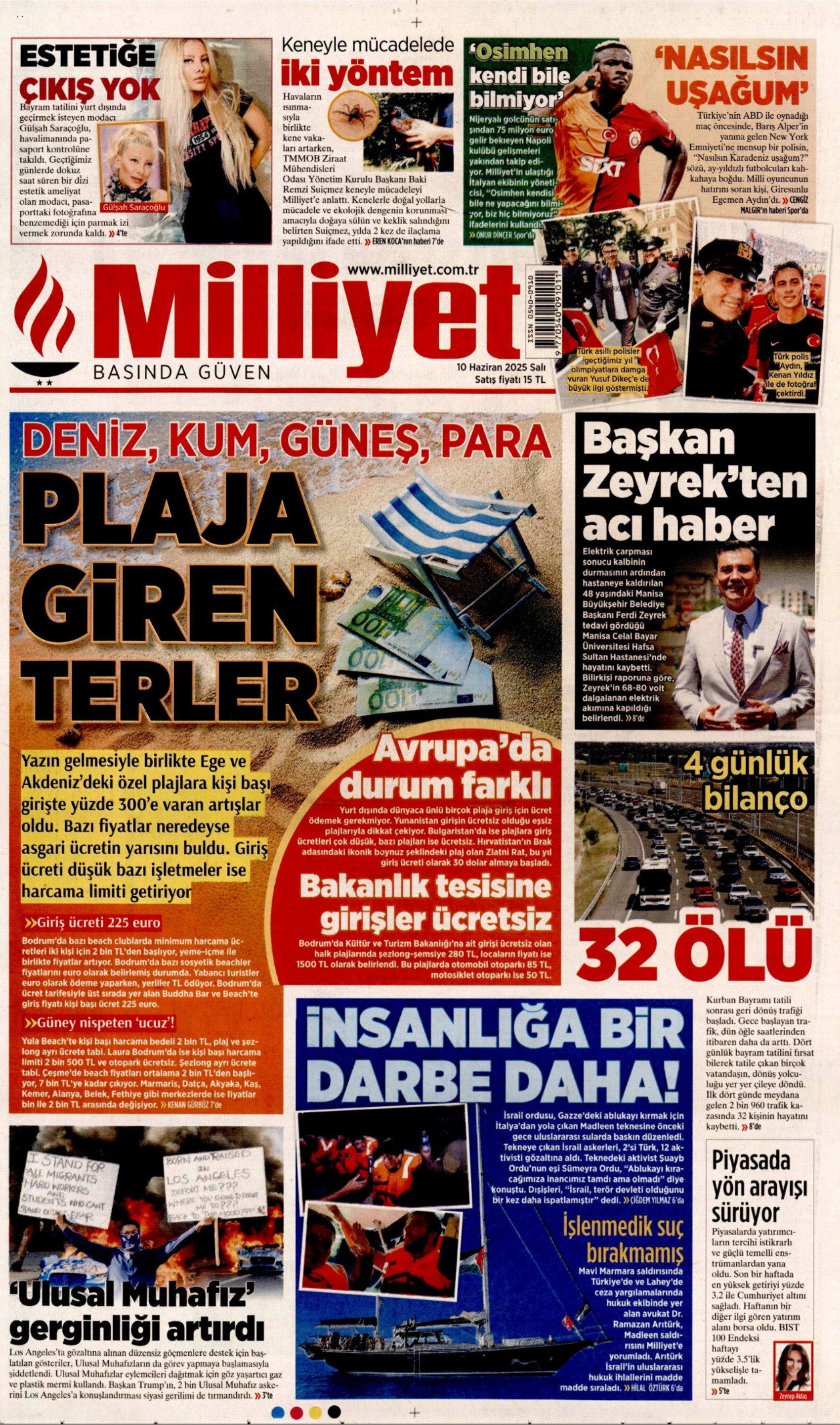 10 Haziran 2025 gazete manşetleri: Ferdi Zeyrek hayatını kaybetti, gazeteler nasıl gördü?