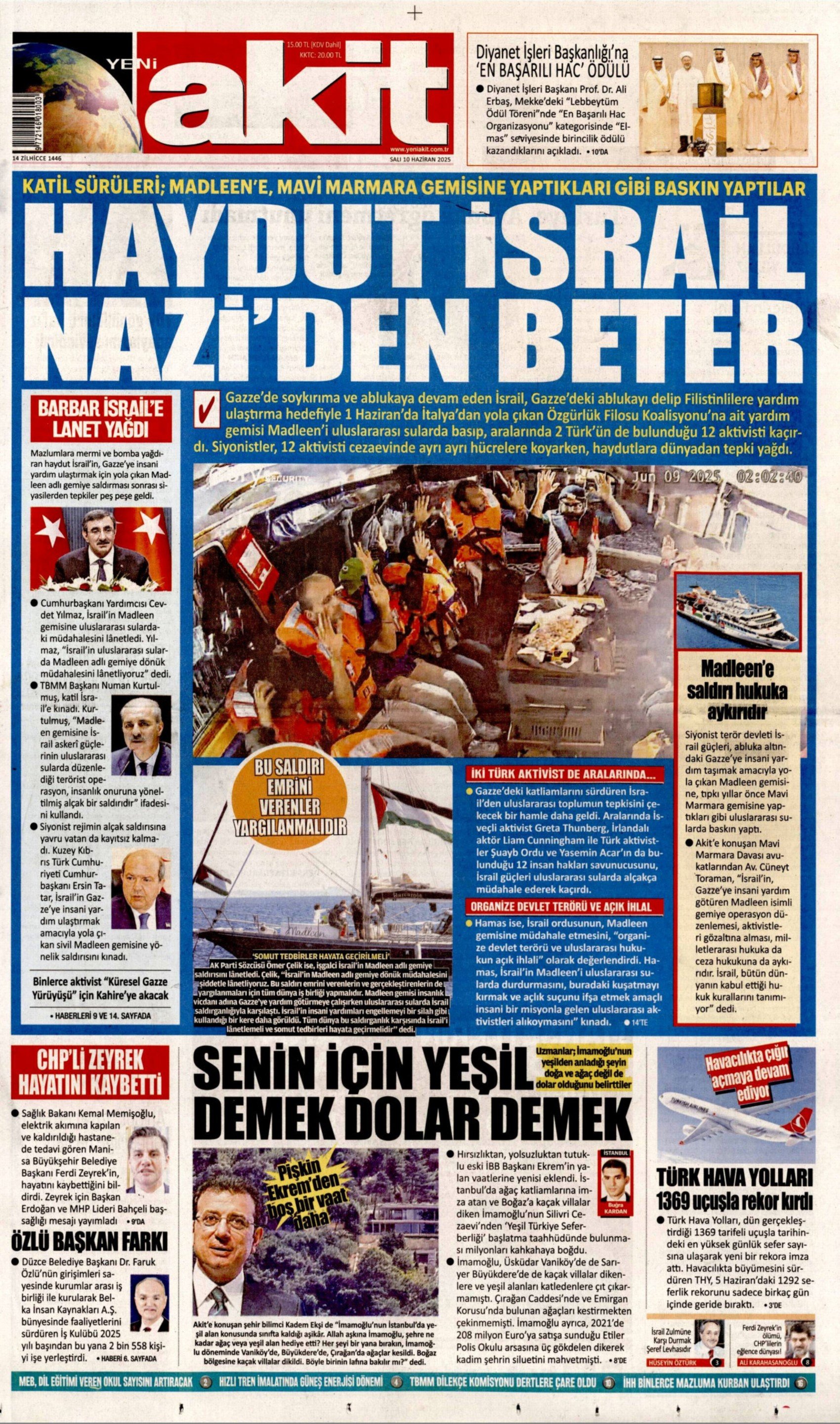 10 Haziran 2025 gazete manşetleri: Ferdi Zeyrek hayatını kaybetti, gazeteler nasıl gördü?