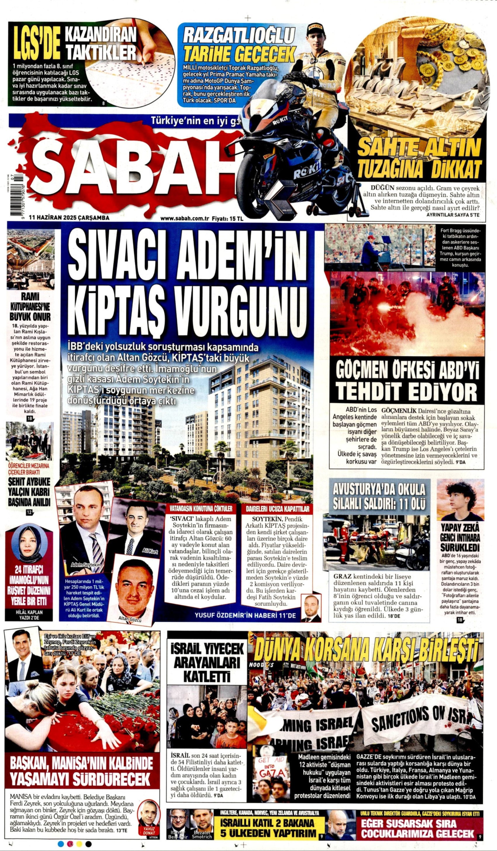 Yeni Akit, skandal başlığını böyle savundu: Gazeteler, Ferdi Zeyrek'in cenazesini nasıl gördü? (11 Haziran 2025 gazete manşetleri)