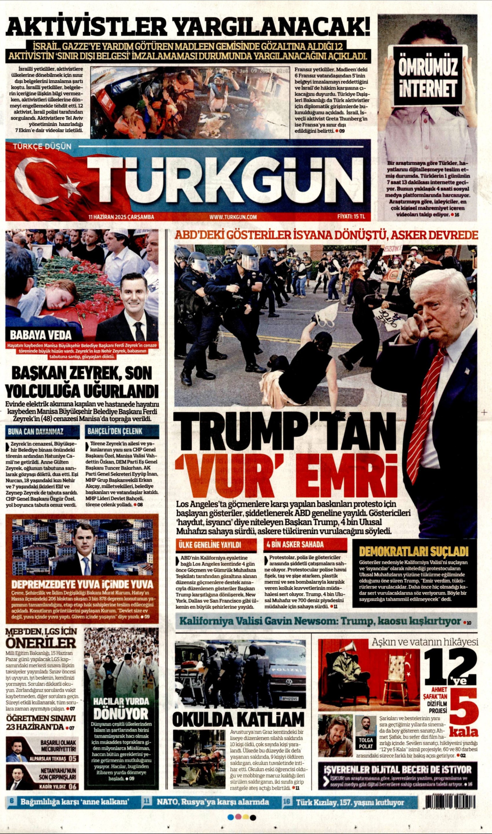 Yeni Akit, skandal başlığını böyle savundu: Gazeteler, Ferdi Zeyrek'in cenazesini nasıl gördü? (11 Haziran 2025 gazete manşetleri)