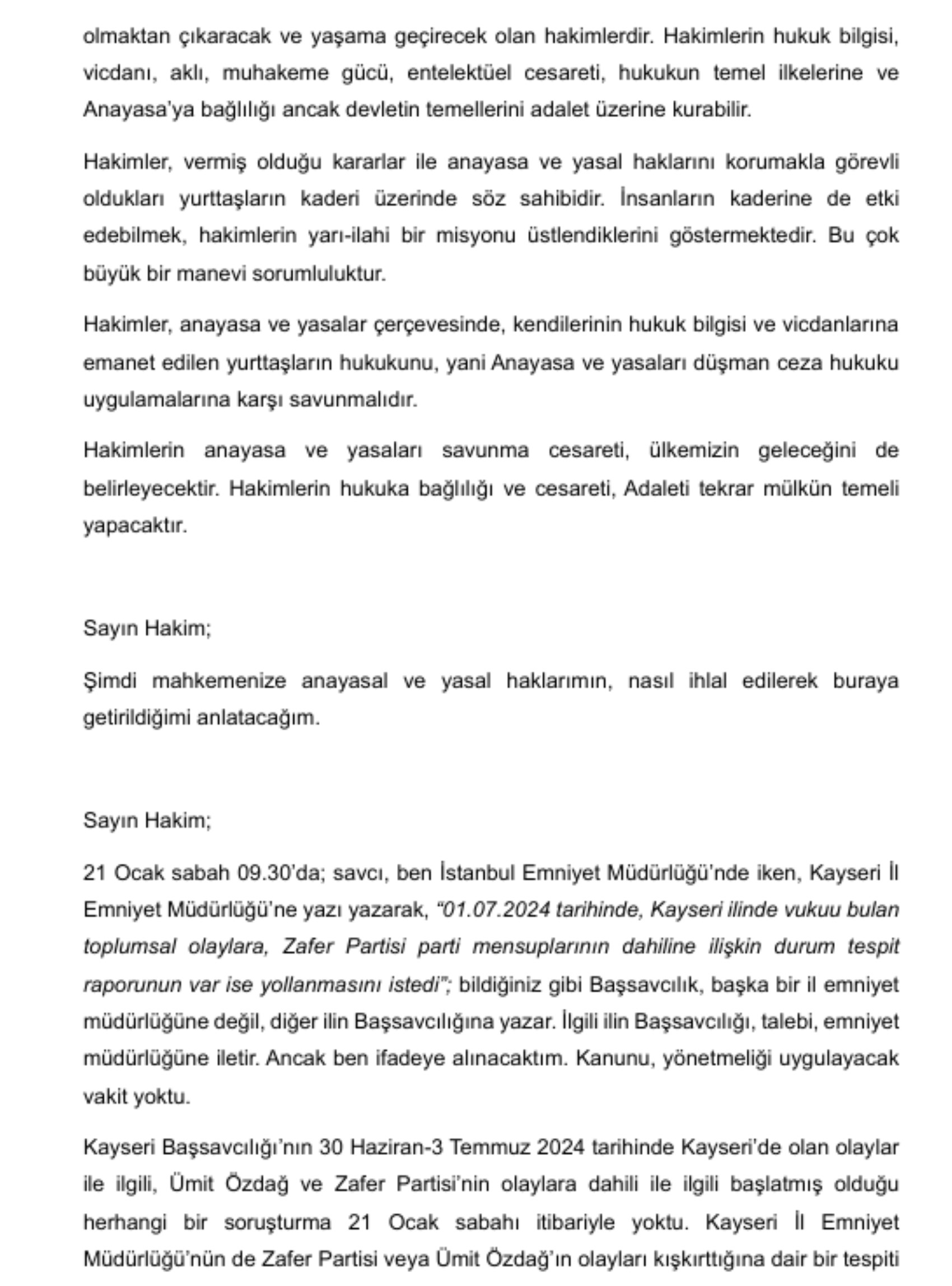 Ümit Özdağ 142 günün sonunda hakim karşısında! 'İmzasız, damgasız evrakla tutuklandım; hazır tutanak ise 17 gün sonra yollandı'