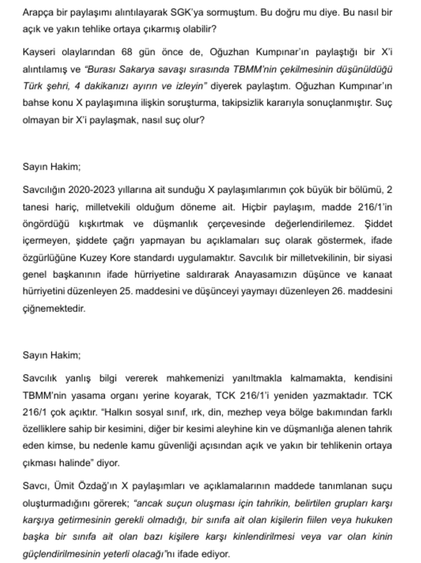 Ümit Özdağ 142 günün sonunda hakim karşısında! 'İmzasız, damgasız evrakla tutuklandım; hazır tutanak ise 17 gün sonra yollandı'