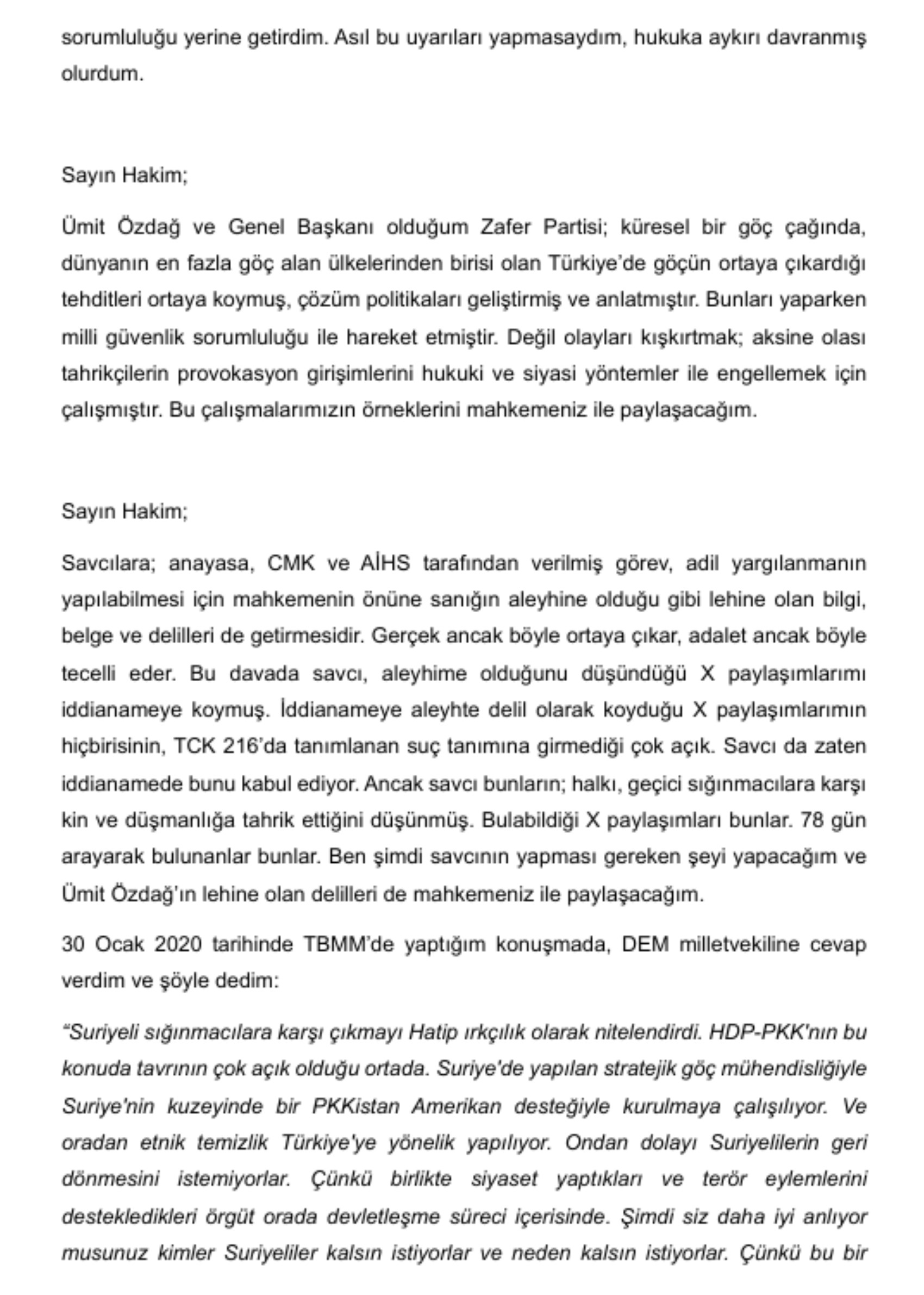 Ümit Özdağ 142 günün sonunda hakim karşısında! 'İmzasız, damgasız evrakla tutuklandım; hazır tutanak ise 17 gün sonra yollandı'
