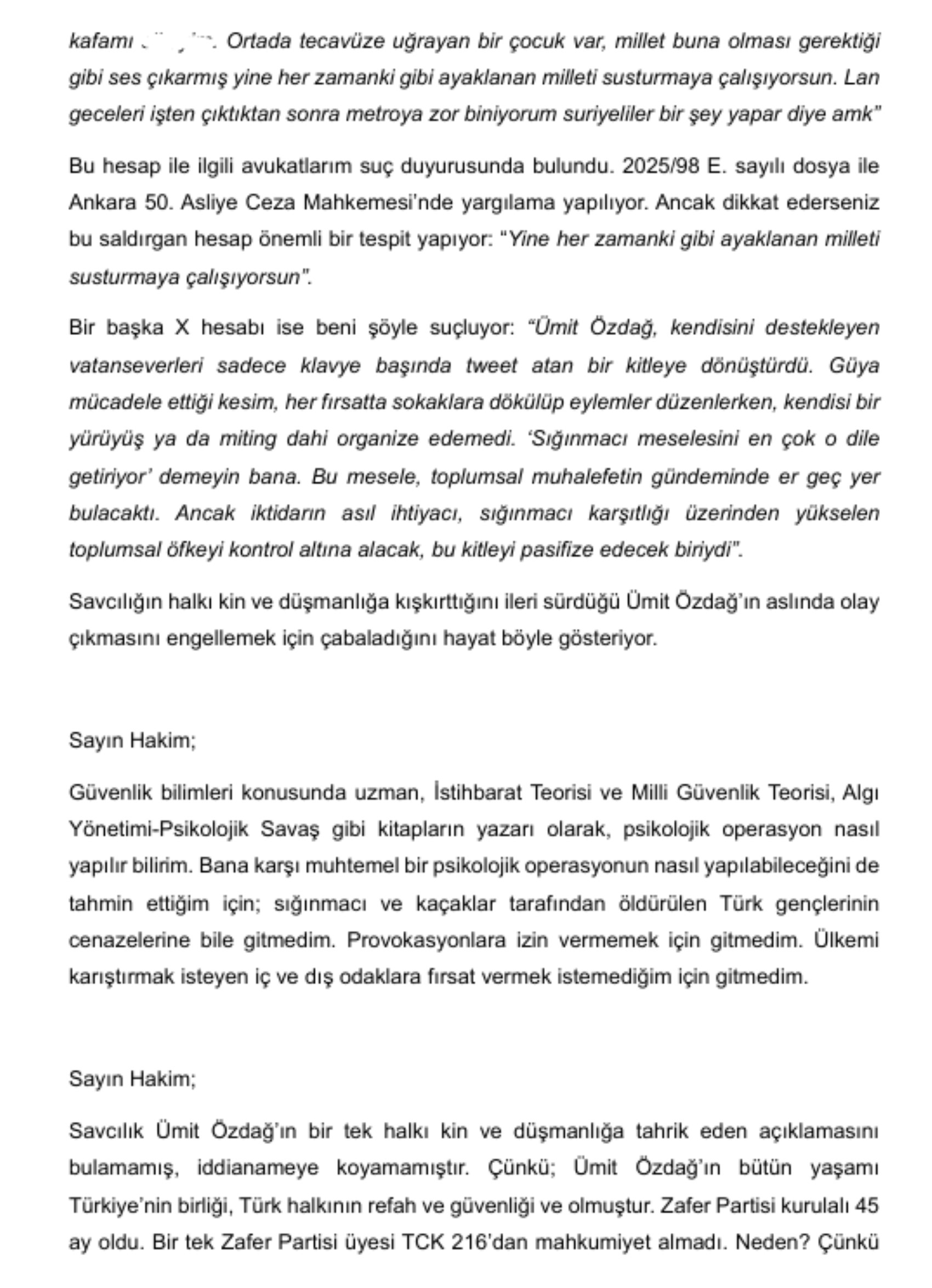 Ümit Özdağ 142 günün sonunda hakim karşısında! 'İmzasız, damgasız evrakla tutuklandım; hazır tutanak ise 17 gün sonra yollandı'