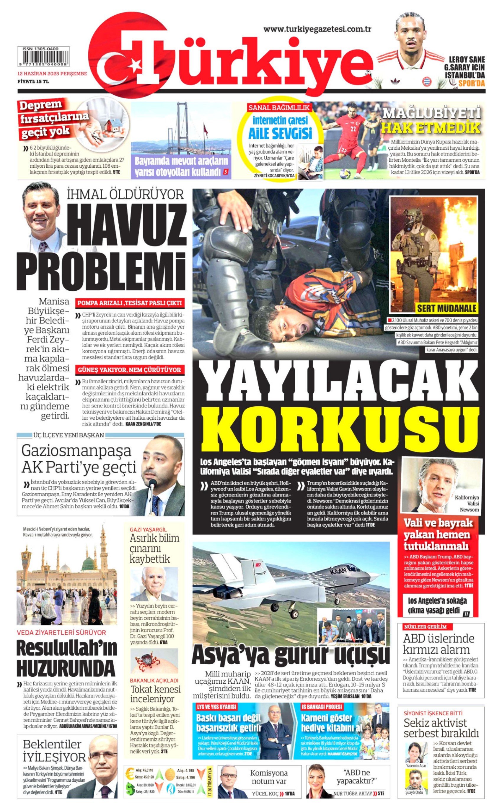 12 Haziran 2025 gazete manşetleri: Gazeteler, Gaziosmanpaşa Belediyesi'nin AKP'ye geçmesini nasıl gördü?